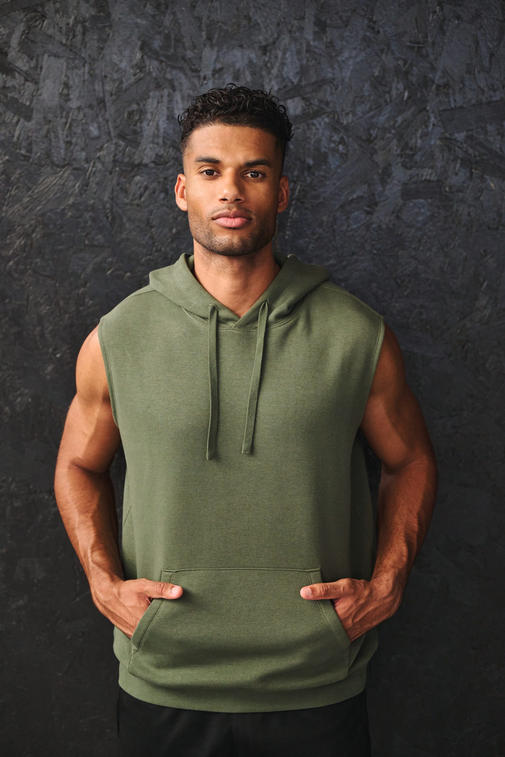 Unisex-Kapuzenpullover ohne Ärmel