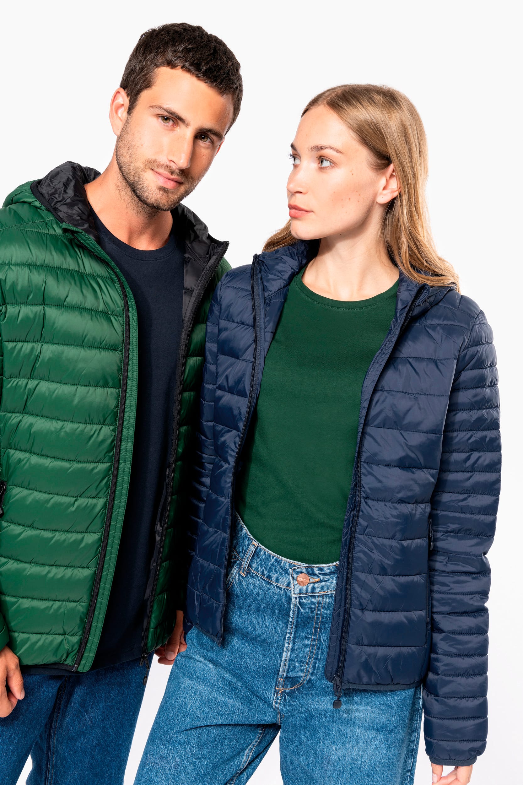 Leichte Herren-Steppjacke mit Kapuze
