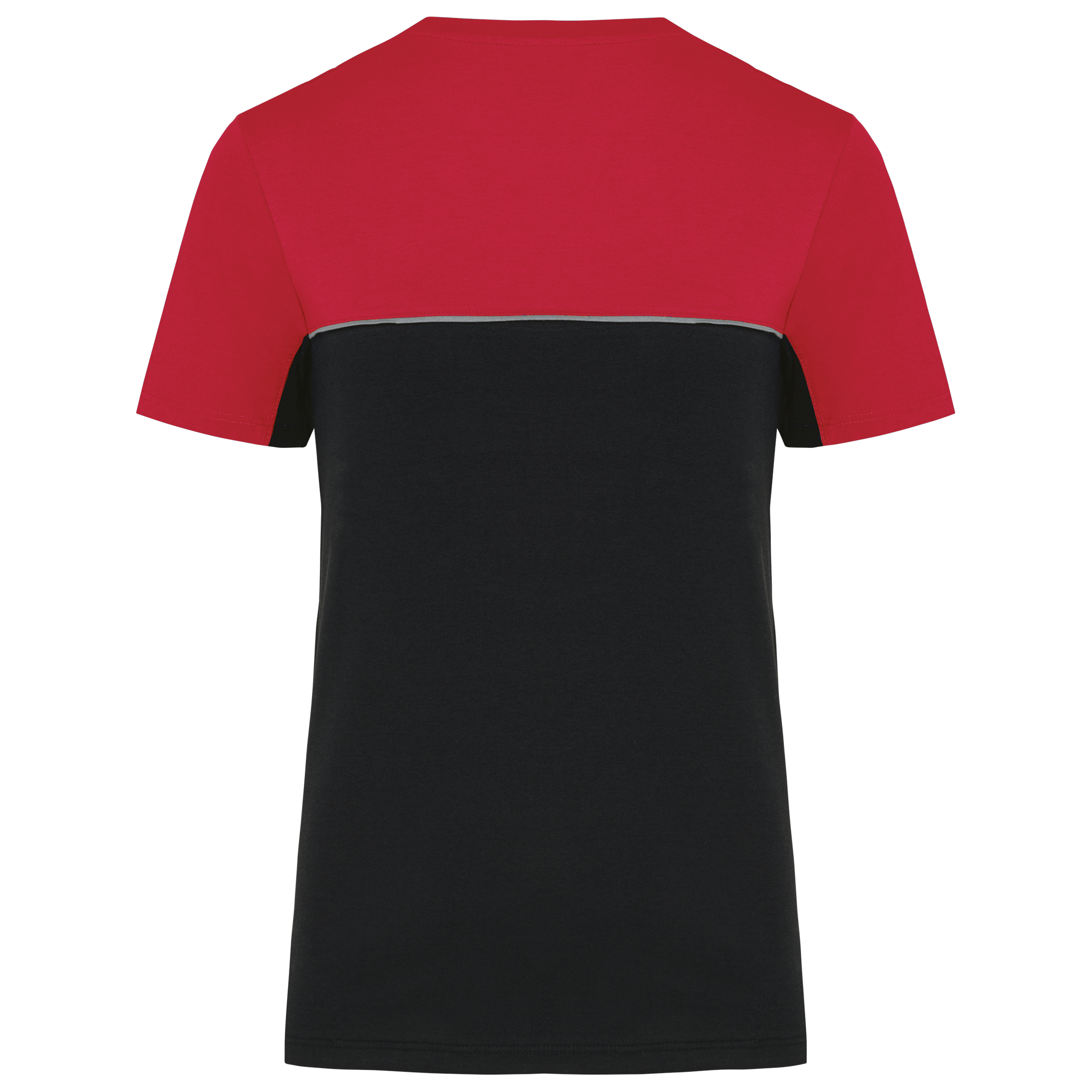 Zweifarbiges umweltfreundliches Unisex-T-Shirt mit kurzen Ärmeln