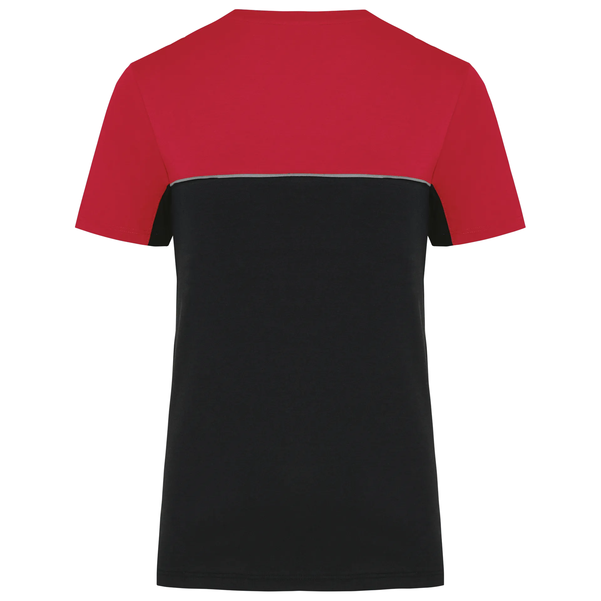 Zweifarbiges umweltfreundliches Unisex-T-Shirt mit kurzen Ärmeln