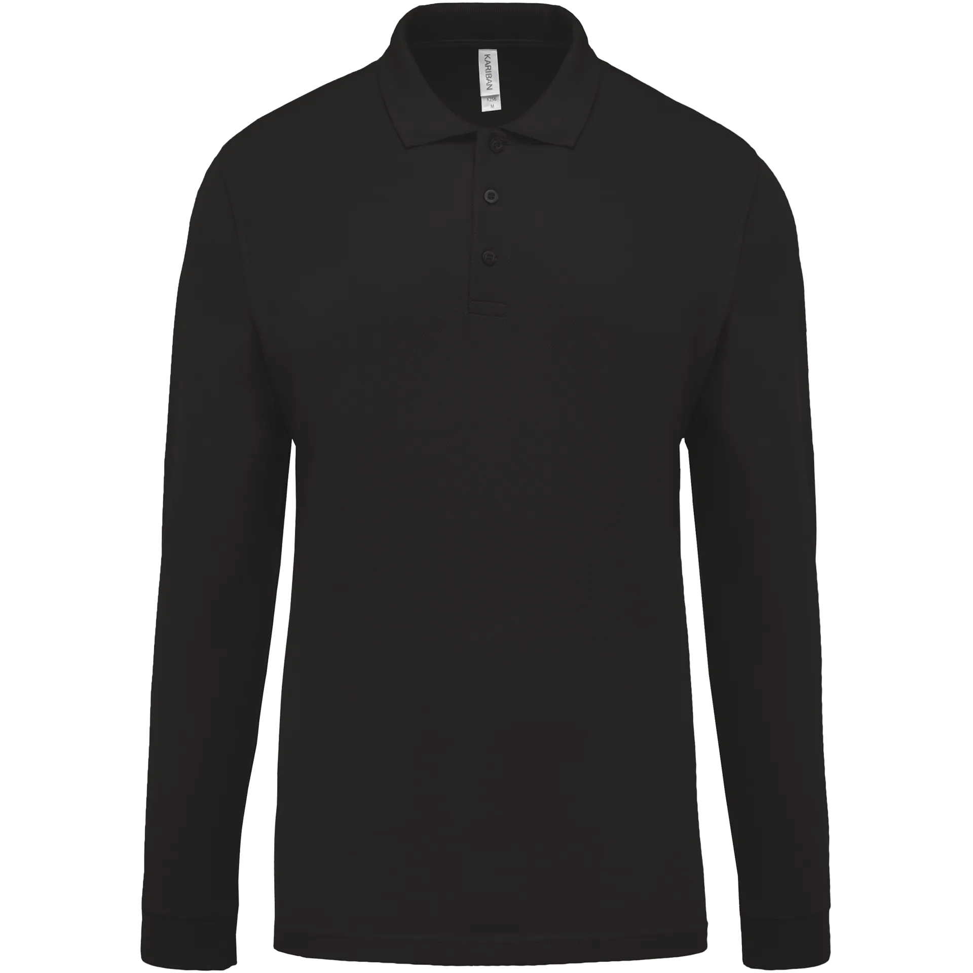 Herren Langarm-Polohemd. Baumwollpiqué