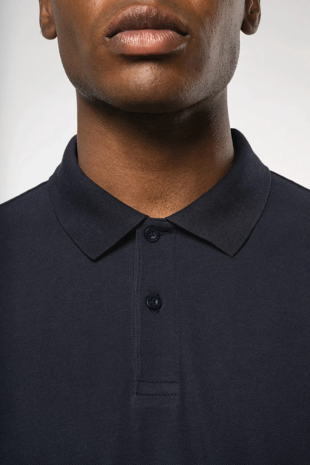 Herren Piqué-Polohemd lange Ärmel Bio-180