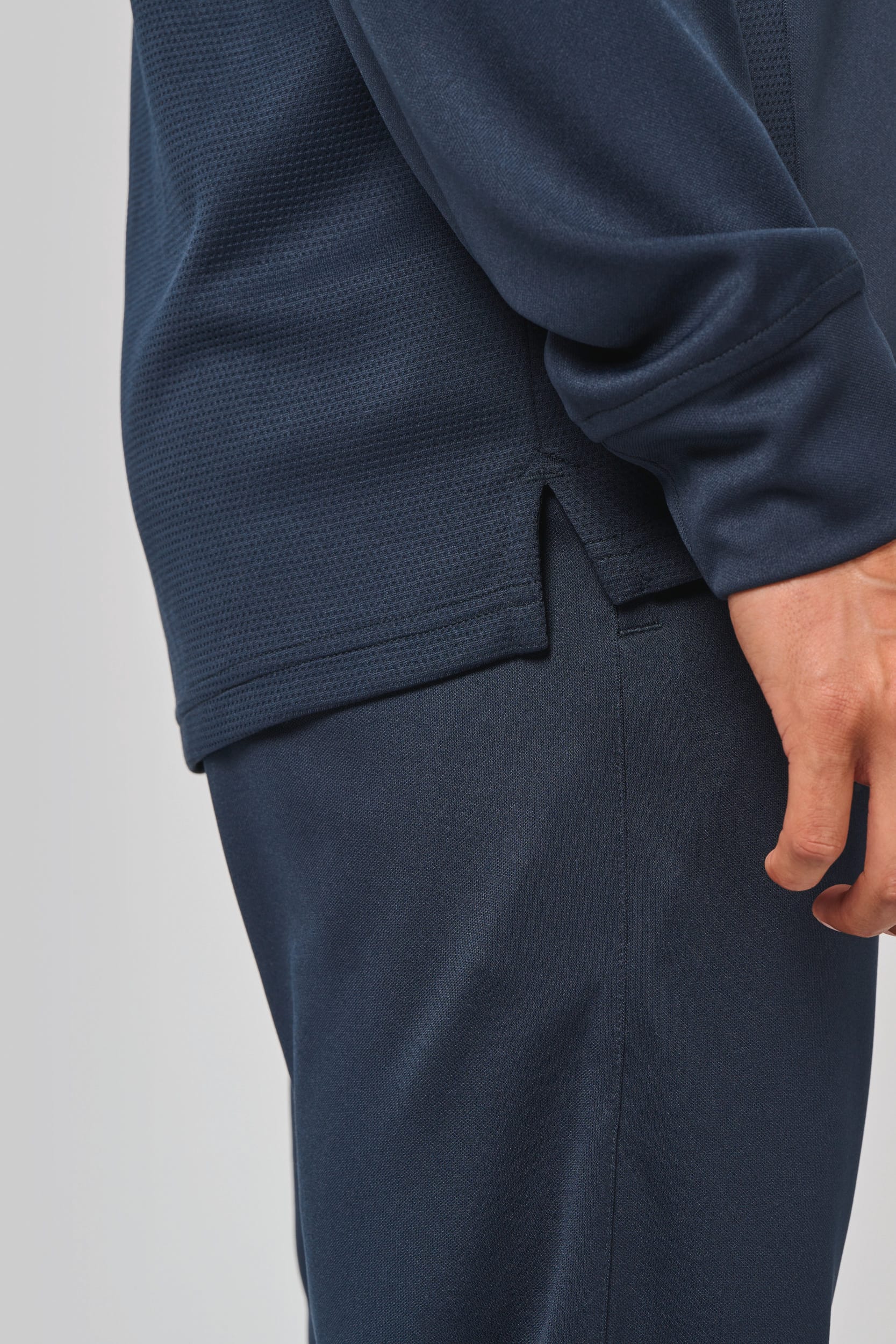 Unisex Trainings-Sweatshirt mit 1/4 Reißverschluss