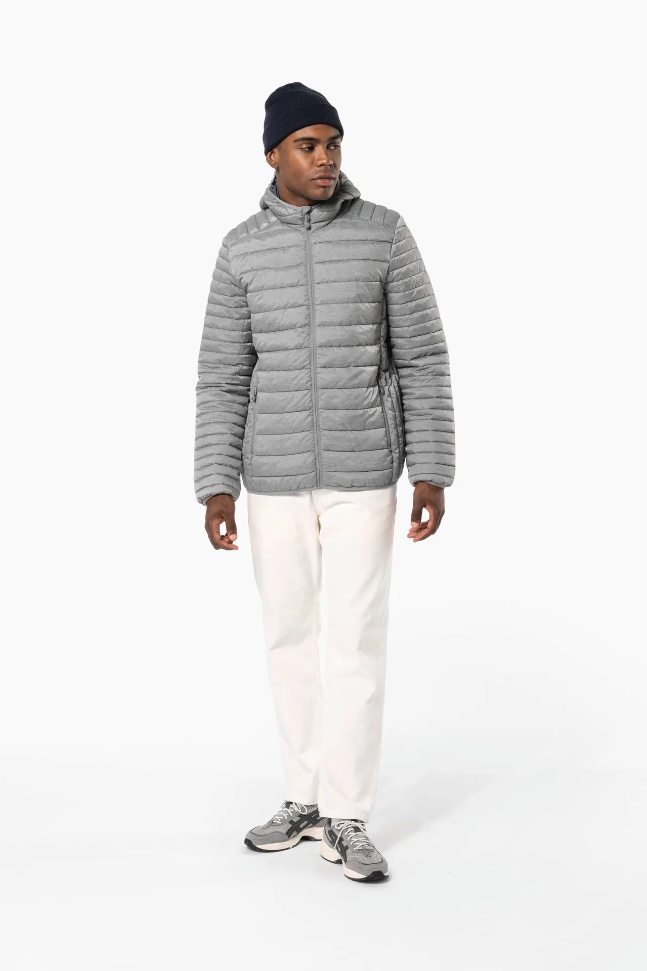 Leichte Herren-Steppjacke mit Kapuze