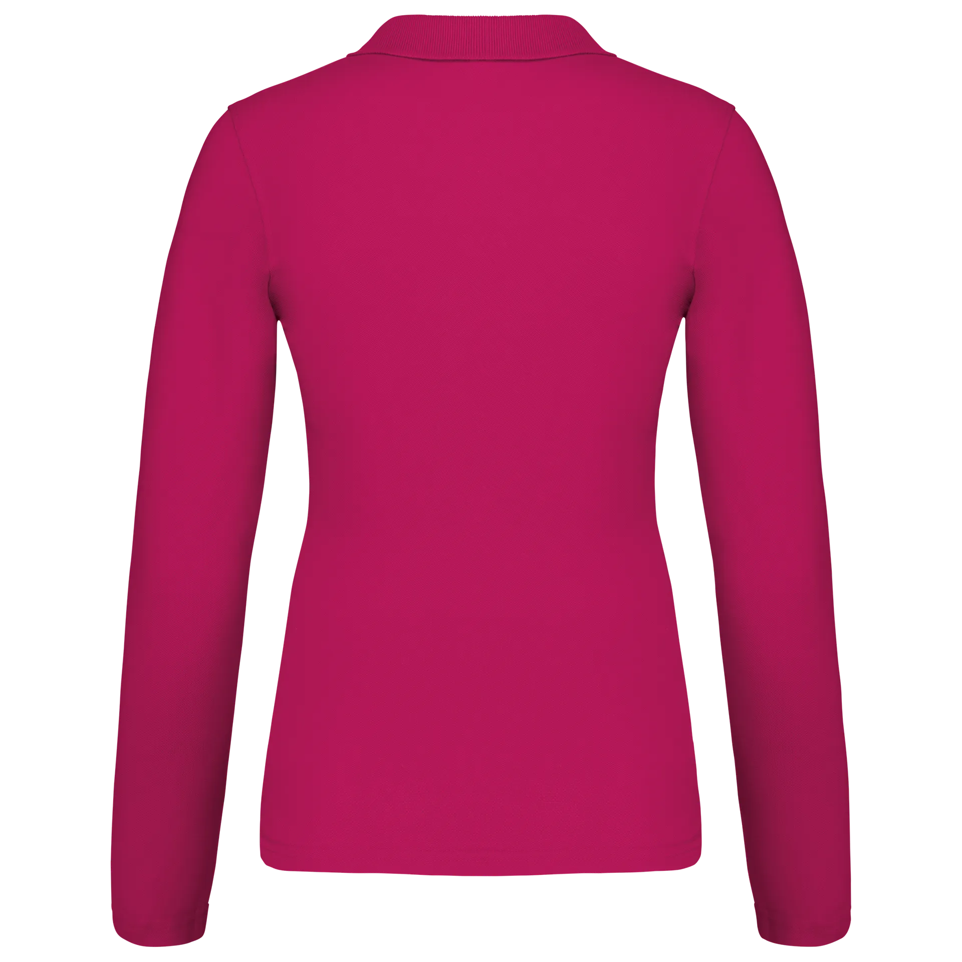 Damen Langarm-Polohemd. Baumwollpiqué