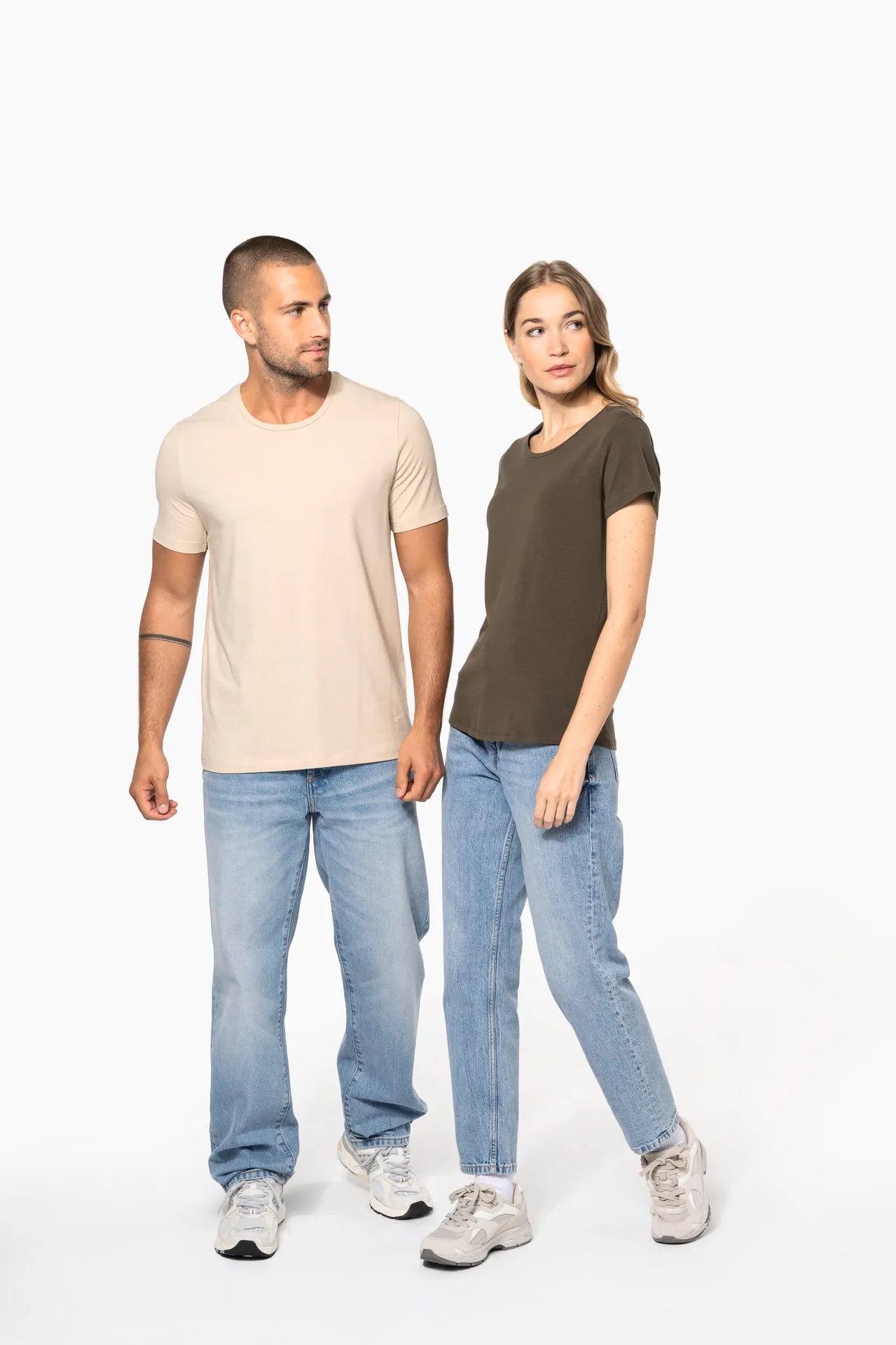 Kurzarm-Damen-T-Shirt mit Rundhalsausschnitt