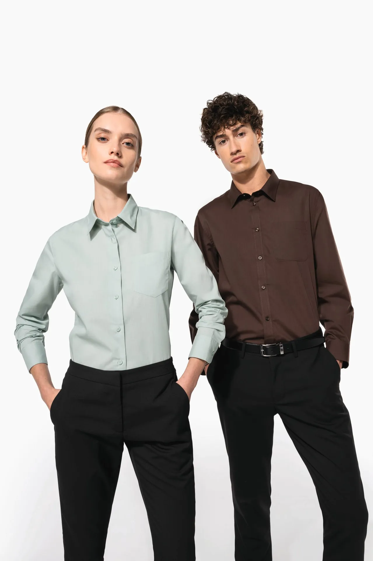 Popeline-Hemd Baumwollpolyester pflegeleicht für Herren