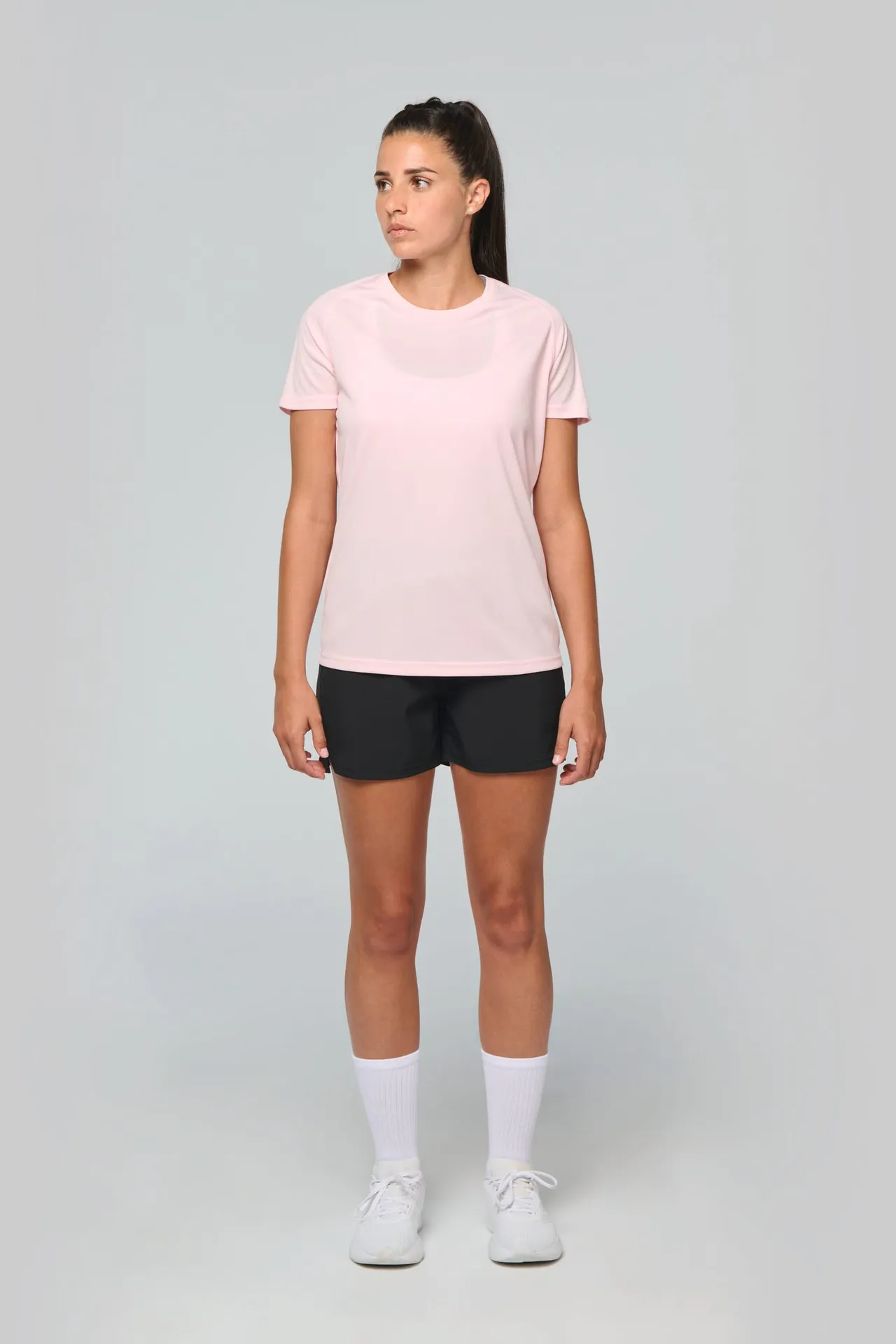 Damen Basic Sport Funktionsshirt Kurzarm