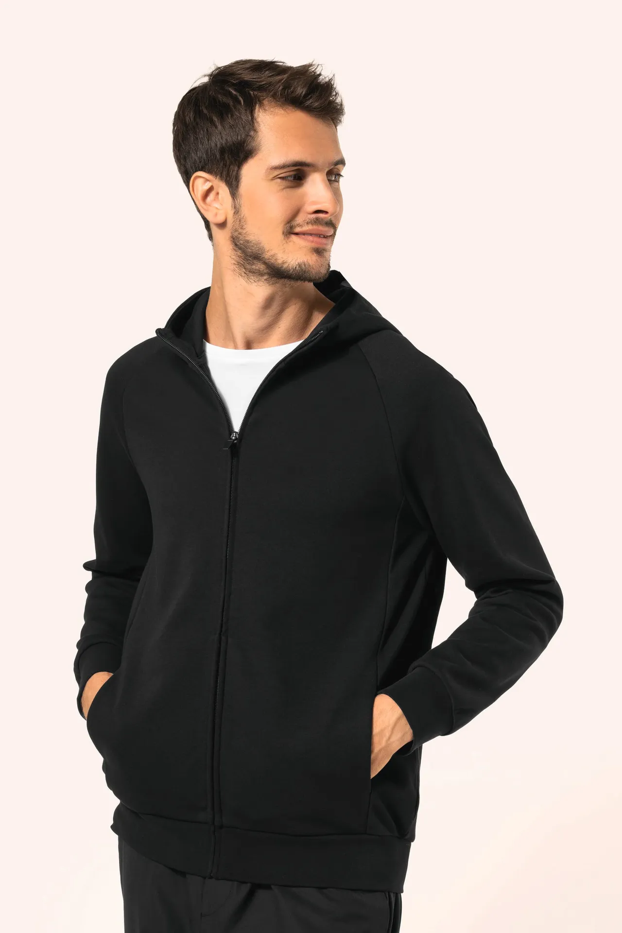 Herren-Reißverschlussjacke mit Kapuze
