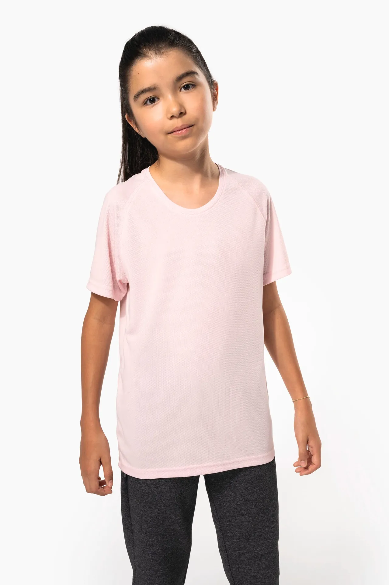 Kinder Basic Sport Funktionsshirt Kurzarm
