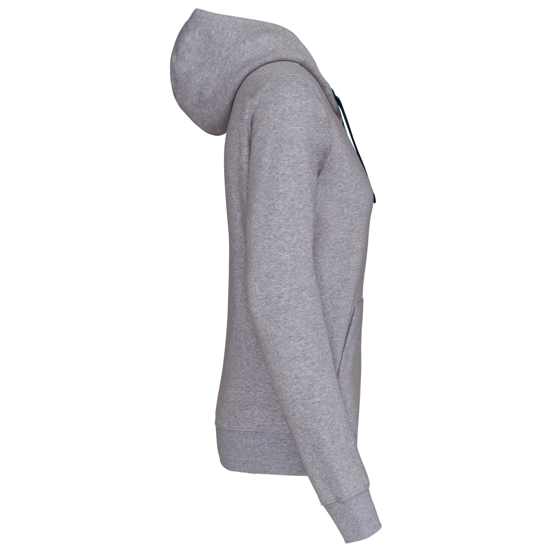 DAMEN-KAPUZENSWEATSHIRT BICOLOR mit Reißverschluss