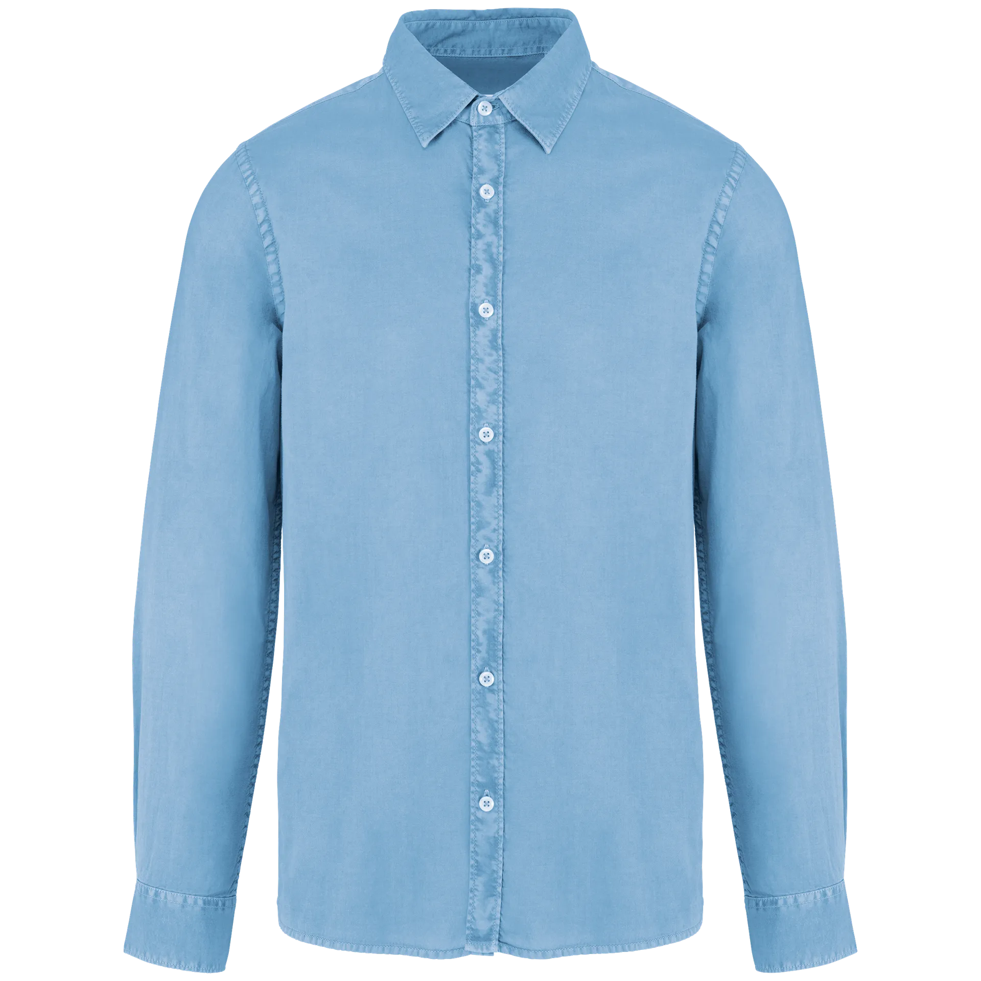 Umweltfreundliches ausgewaschenes Herrenhemd