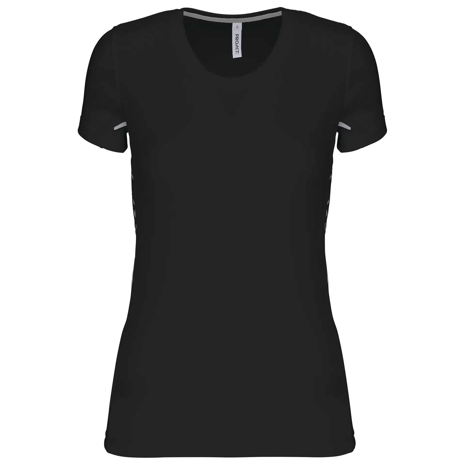 Damen Kurzarm Sport-T-Shirt. Bi-Material