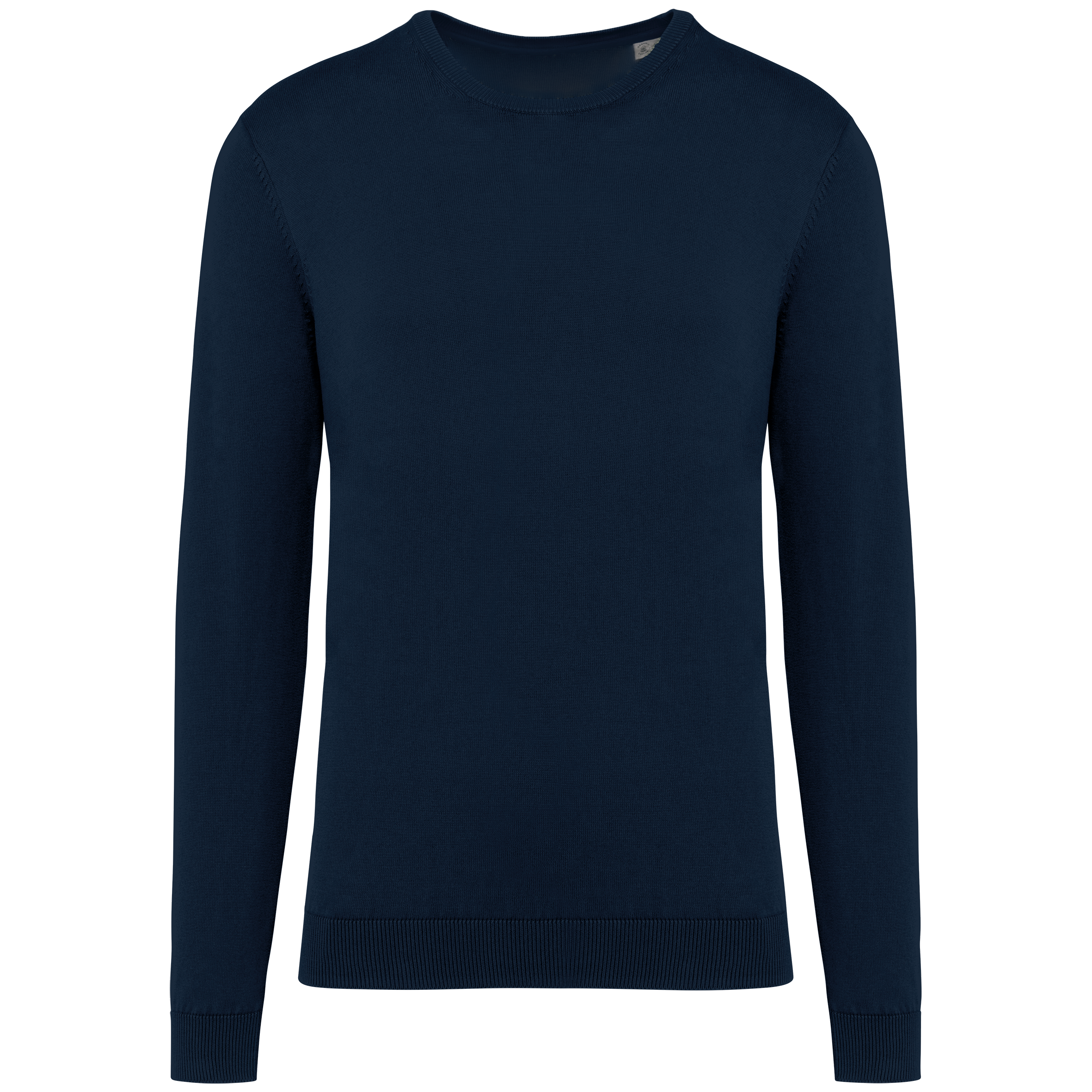 Umweltfreundlicher ausgewaschener Herrenpullover mit Rundhalsausschnitt