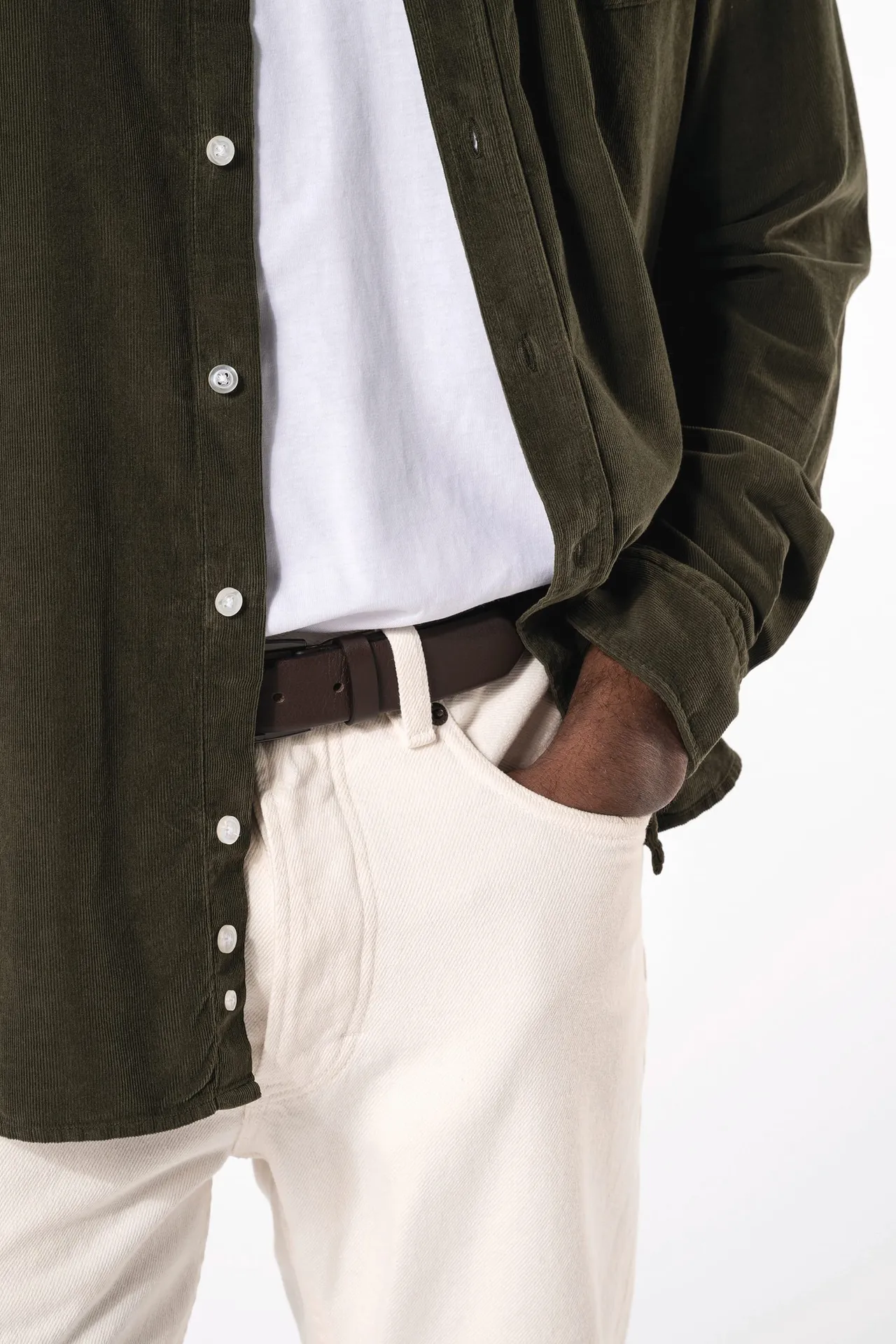 Langarmhemd aus Velours, für Herren