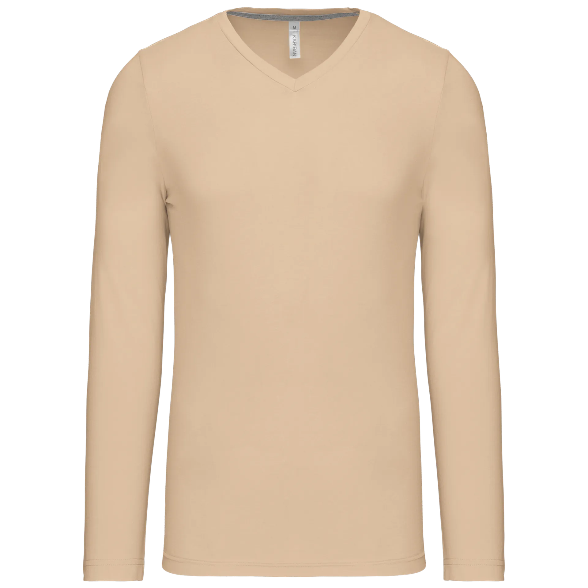 Herren Langarm-T-Shirt V-Ausschnitt