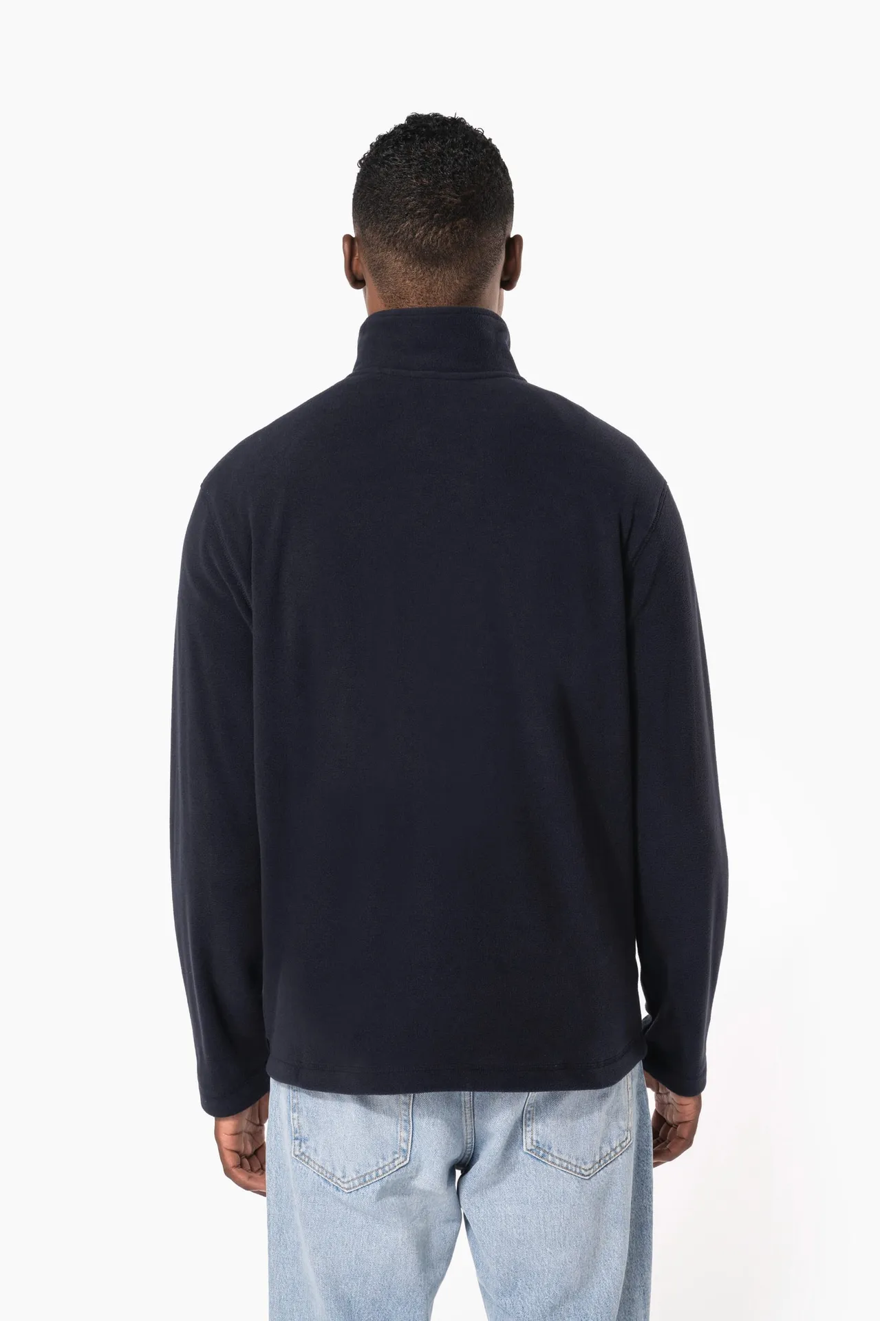 Mikrofleece-Jacke durchgehender Reißverschluss