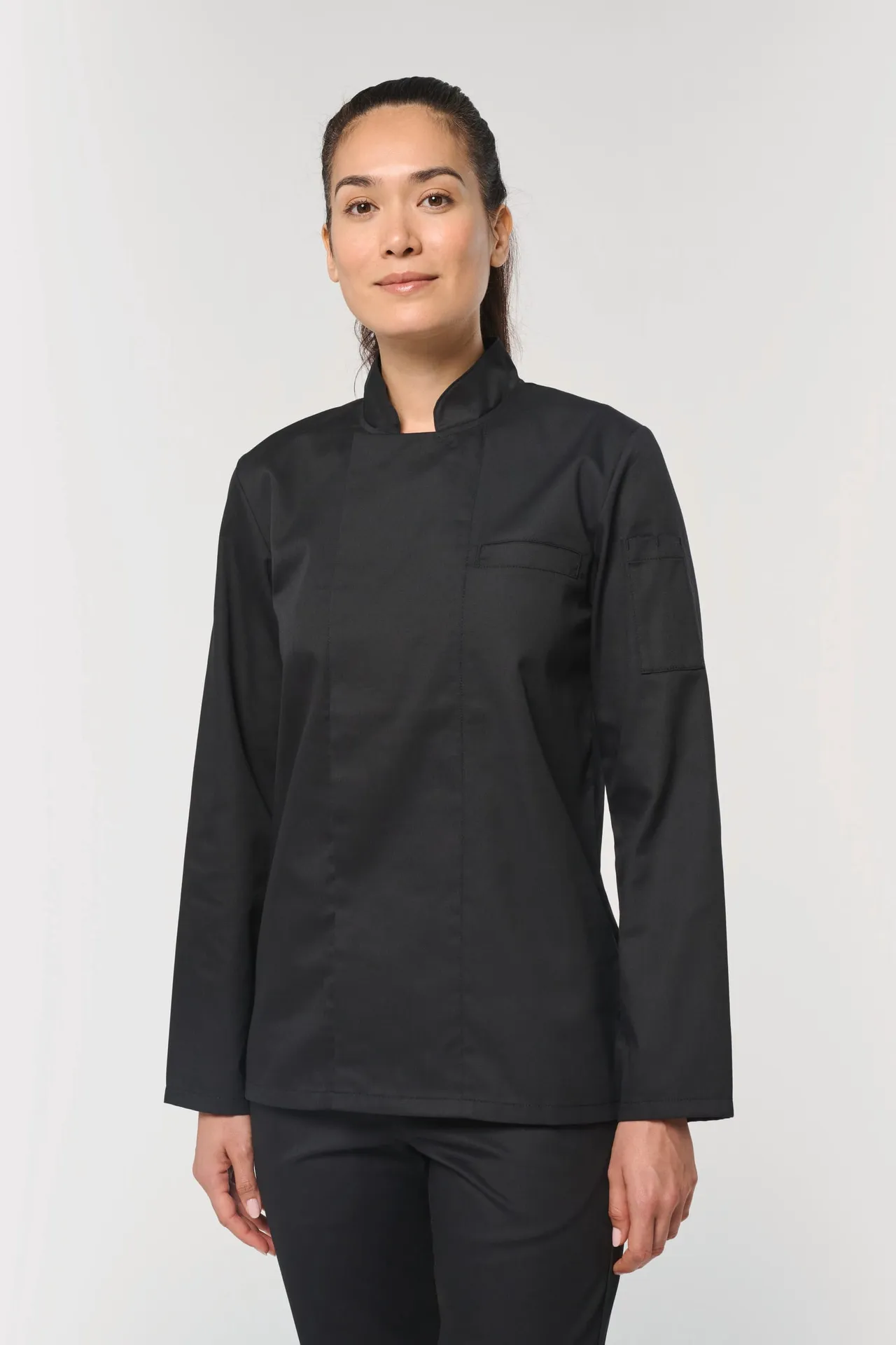 Umweltfreundliche Unisex-Kochjacke mit langen Ärmeln