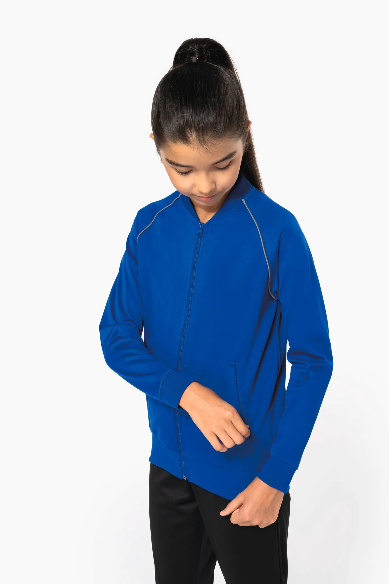 Trainingsjacke mit Reißverschluss und Paspel für Kinder