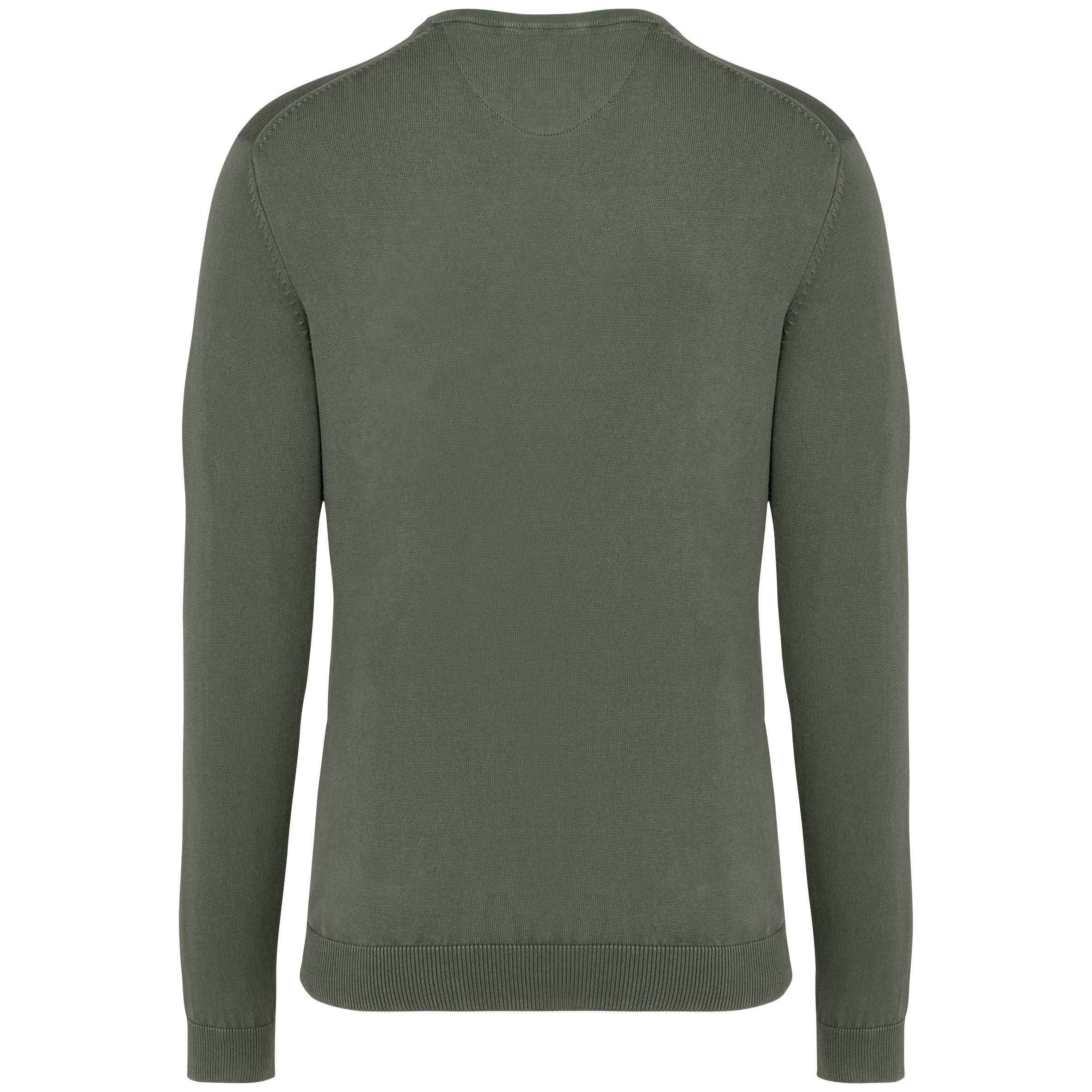 Umweltfreundlicher ausgewaschener Herrenpullover mit Rundhalsausschnitt