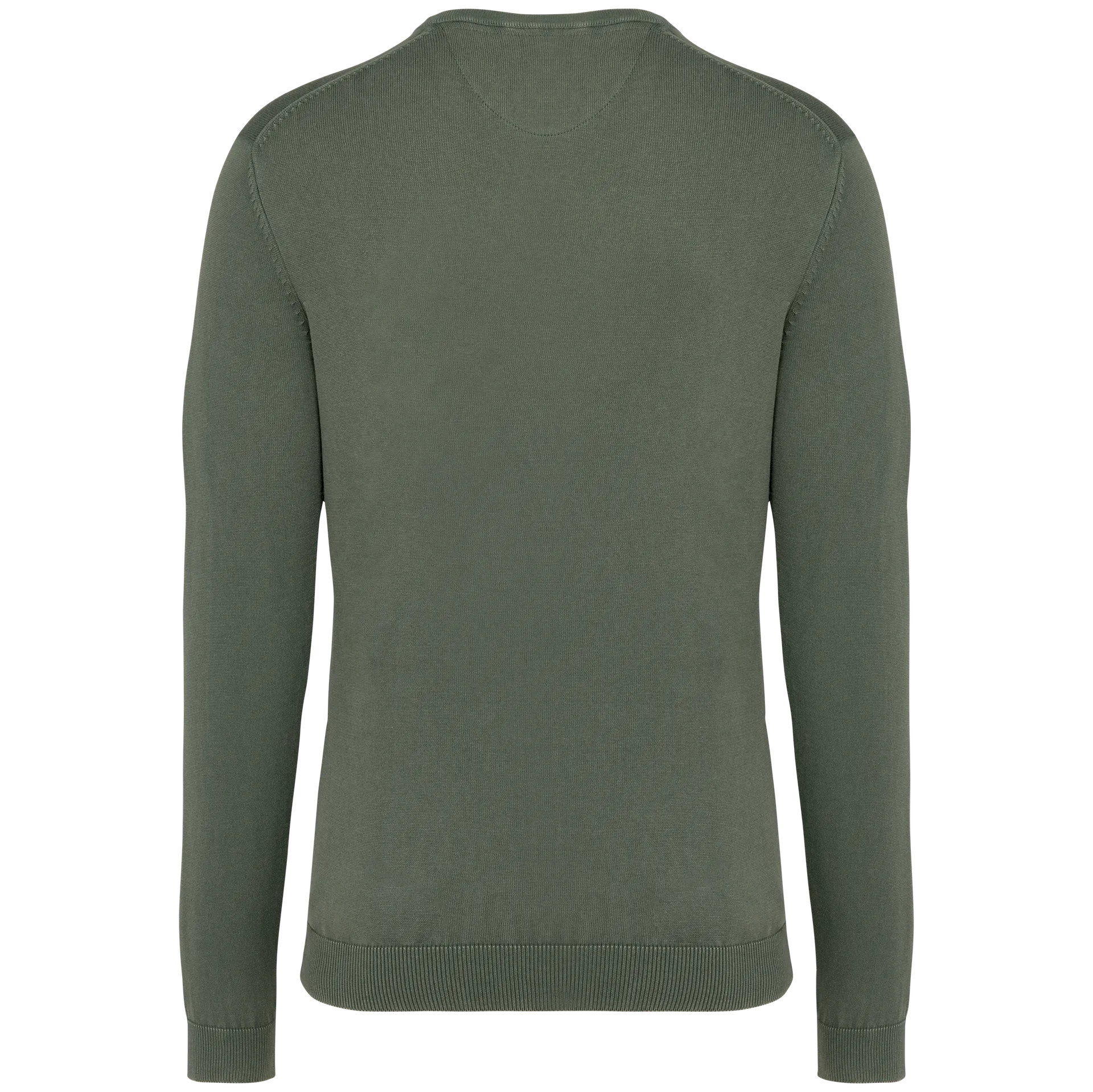 Umweltfreundlicher ausgewaschener Herrenpullover mit Rundhalsausschnitt
