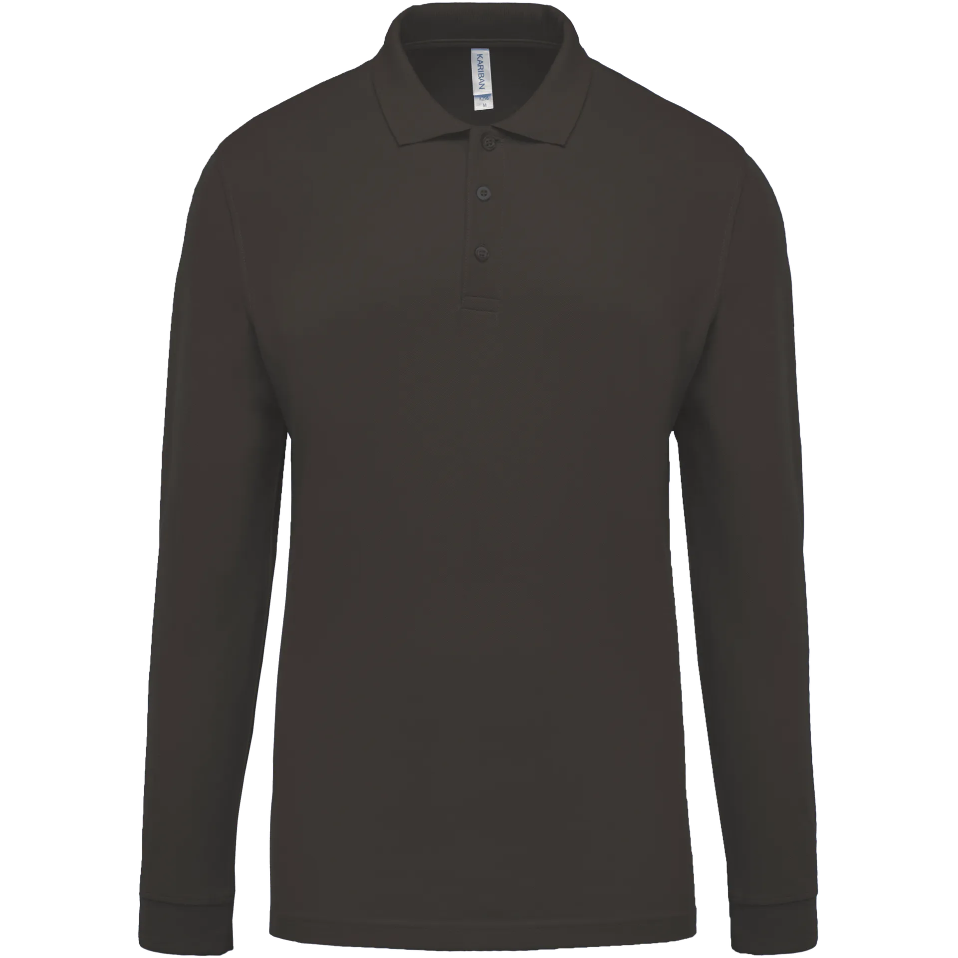 Herren Langarm-Polohemd. Baumwollpiqué