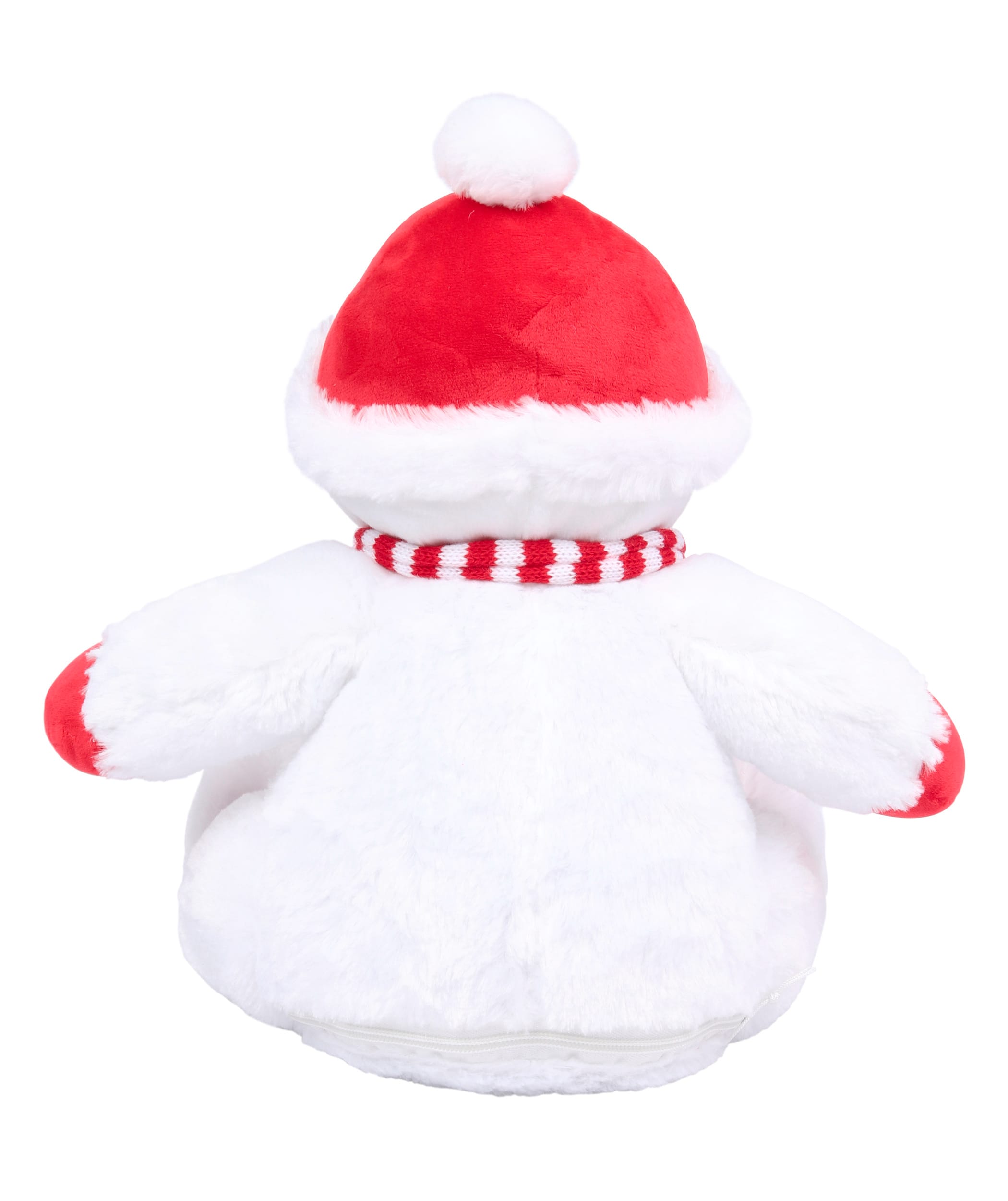 Plüschtier Schneemann mit Reißverschluss