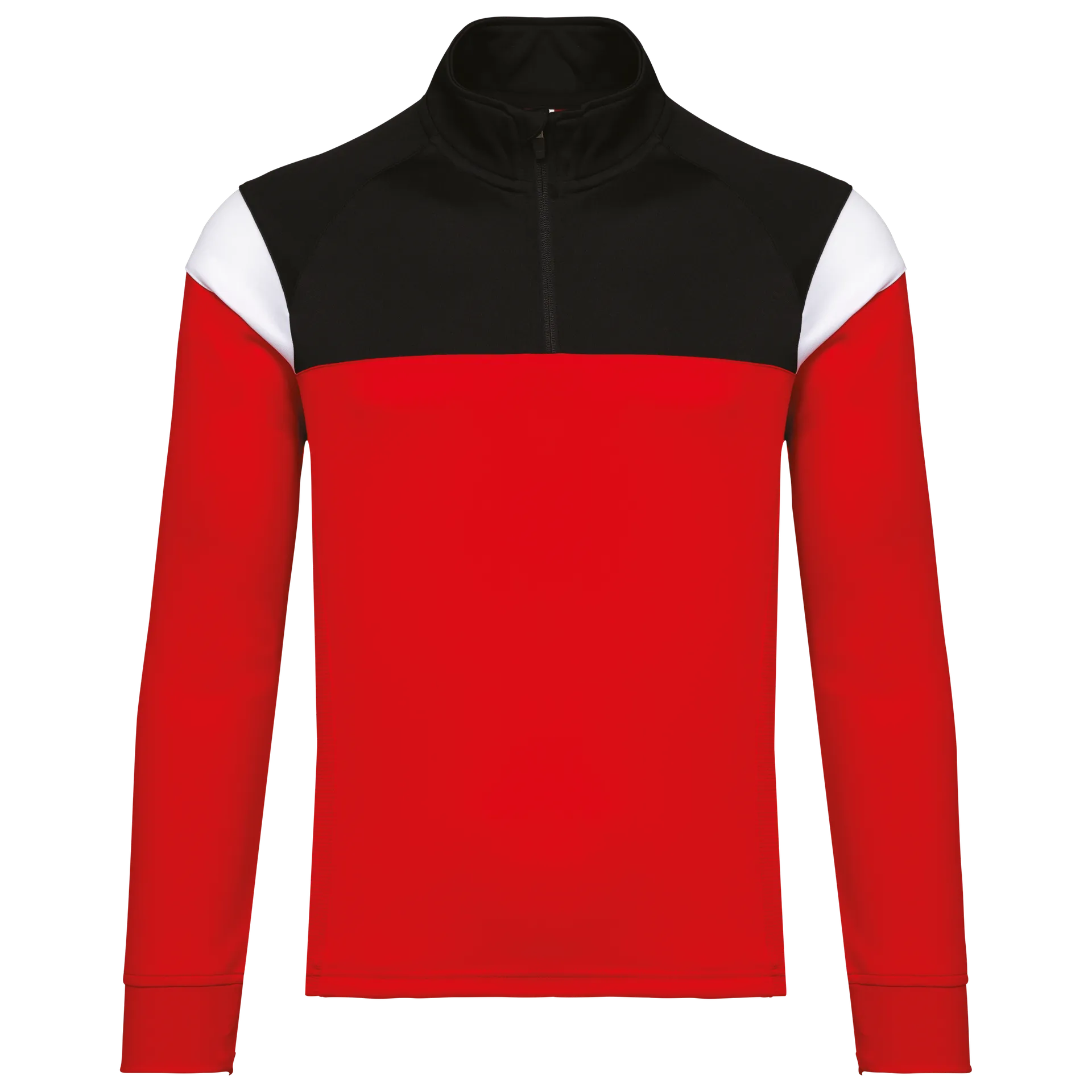 Kinder Trainings-Sweatshirt mit 1/4 Reißverschluss