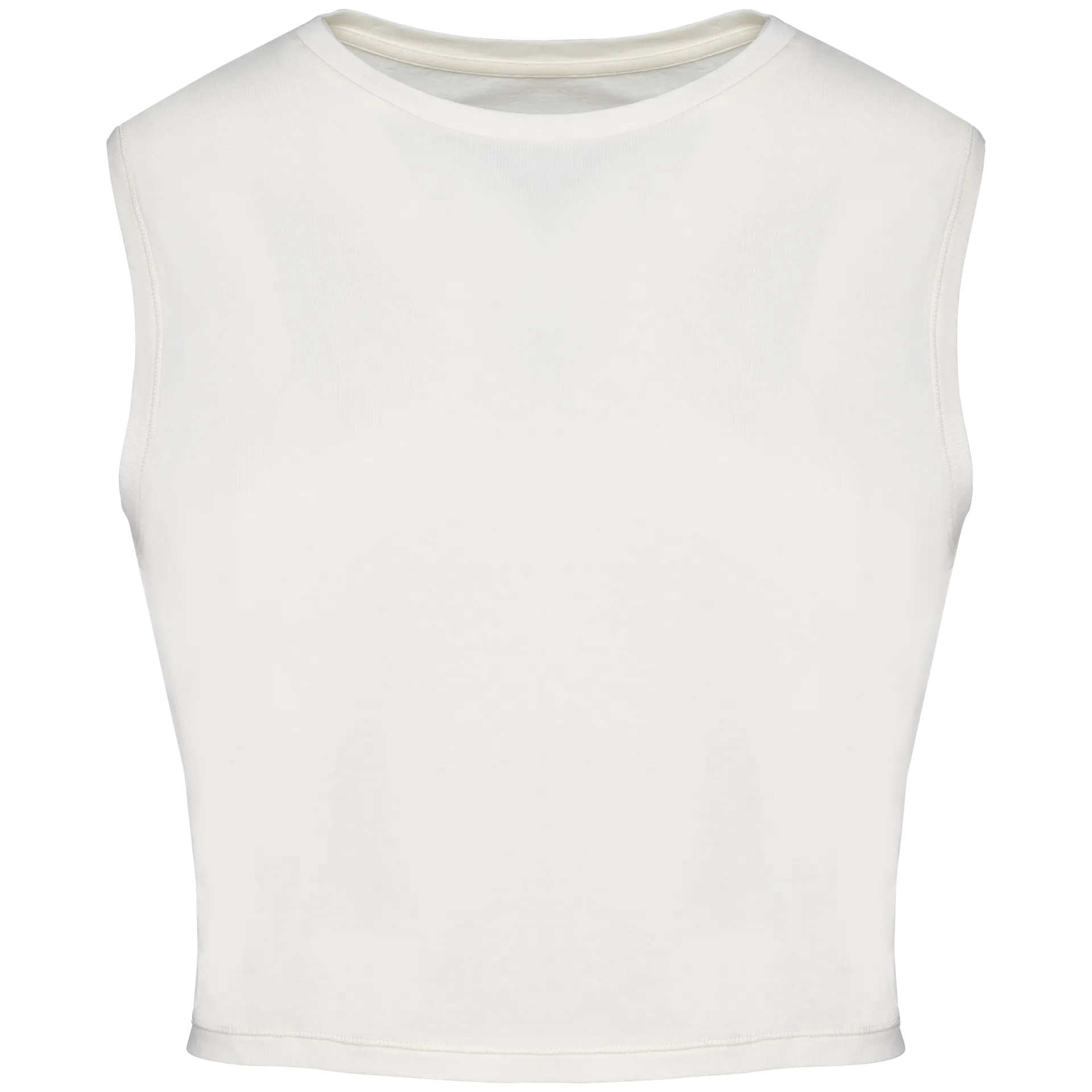 Umweltfreundliches ärmelloses Cropped Damen-T-Shirt