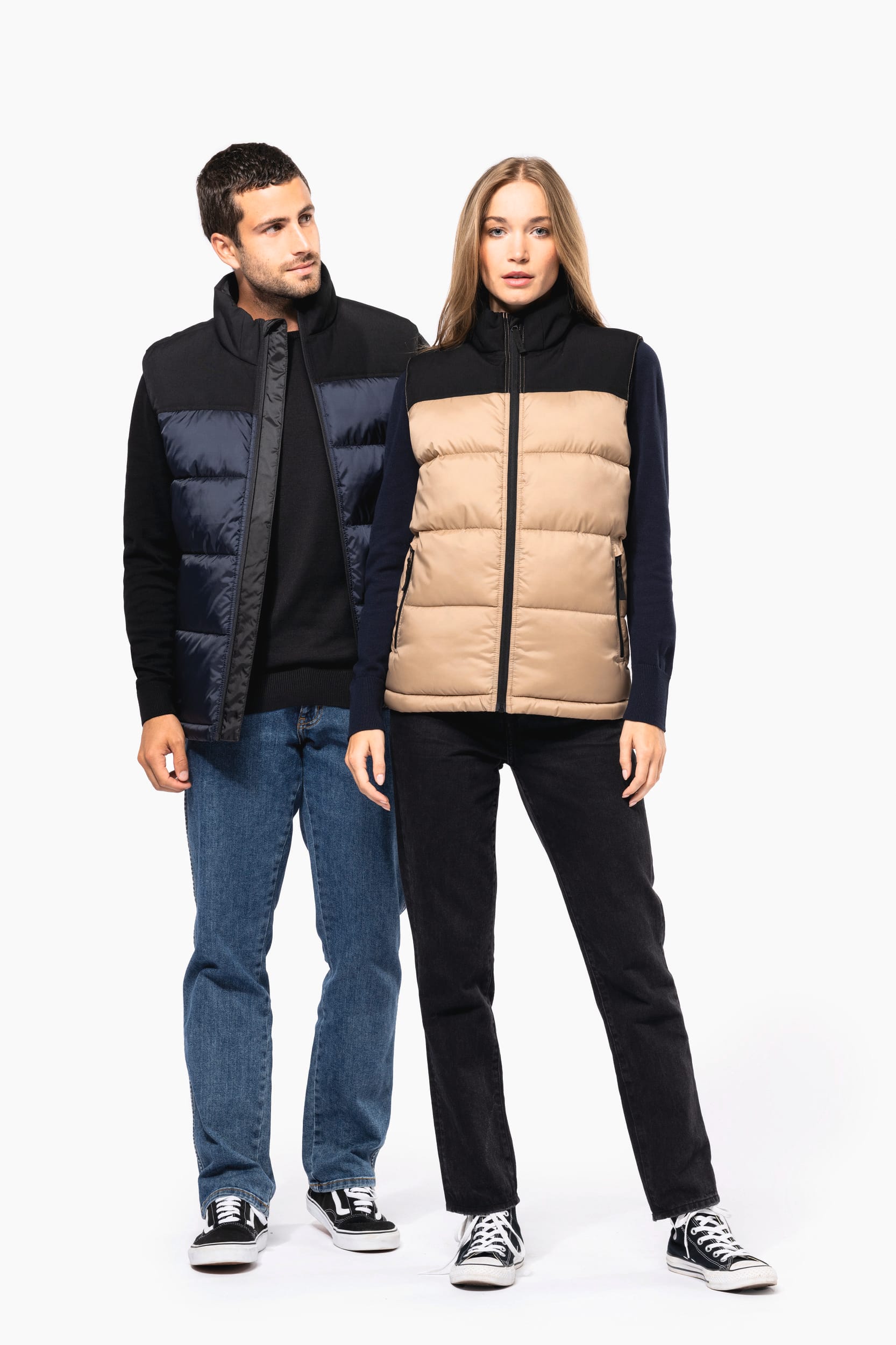 Gesteppter Unisex-Bodywarmer in zwei Farbtönen