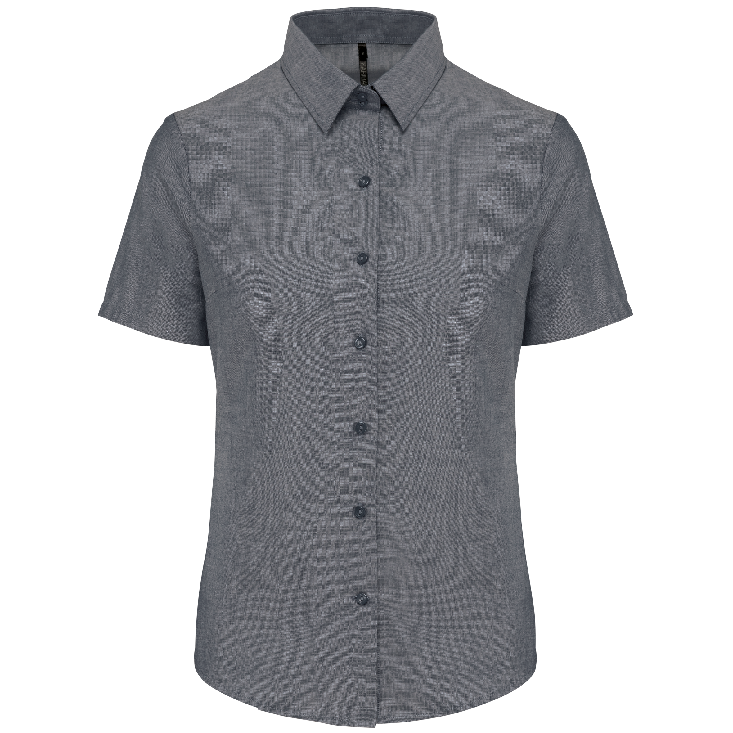 Damen Oxford Kurzarmbluse