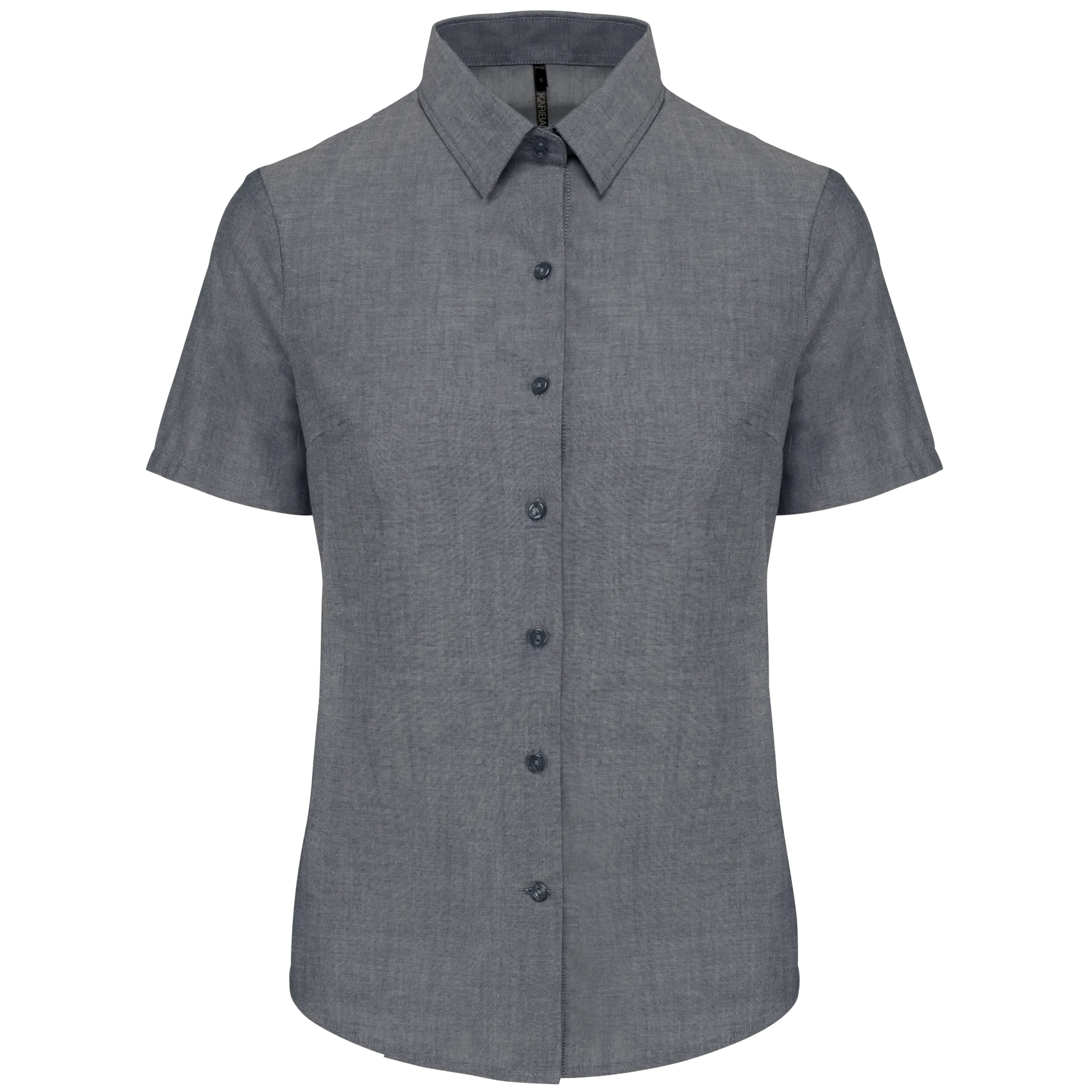 Damen Oxford Kurzarmbluse