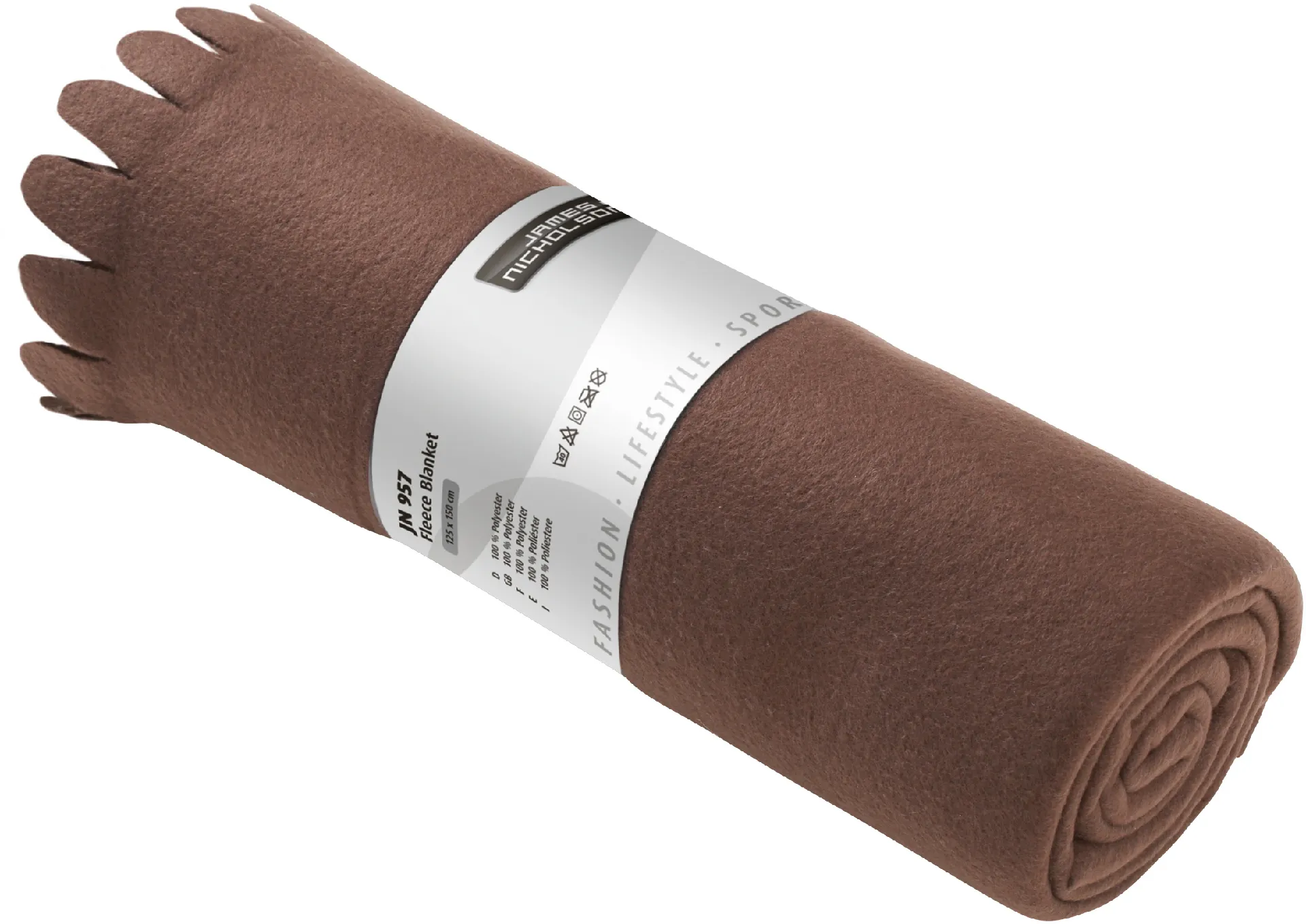 JN957 Fleece-Decke mit Fransen