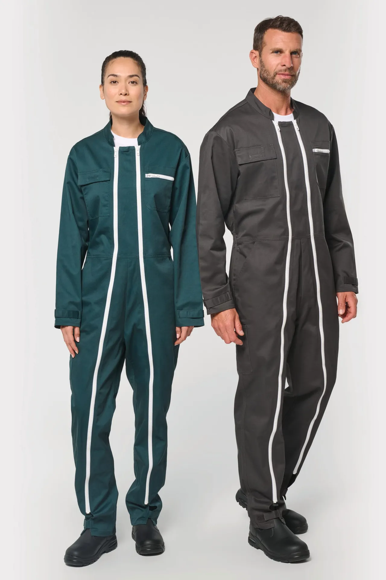 Unisex-Overall mit doppeltem Reißverschluss