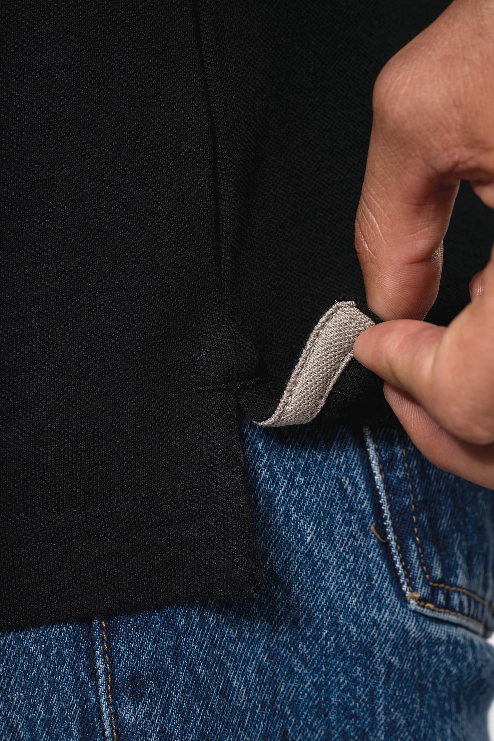 Langarm-Polohemd aus Piqué für Herren