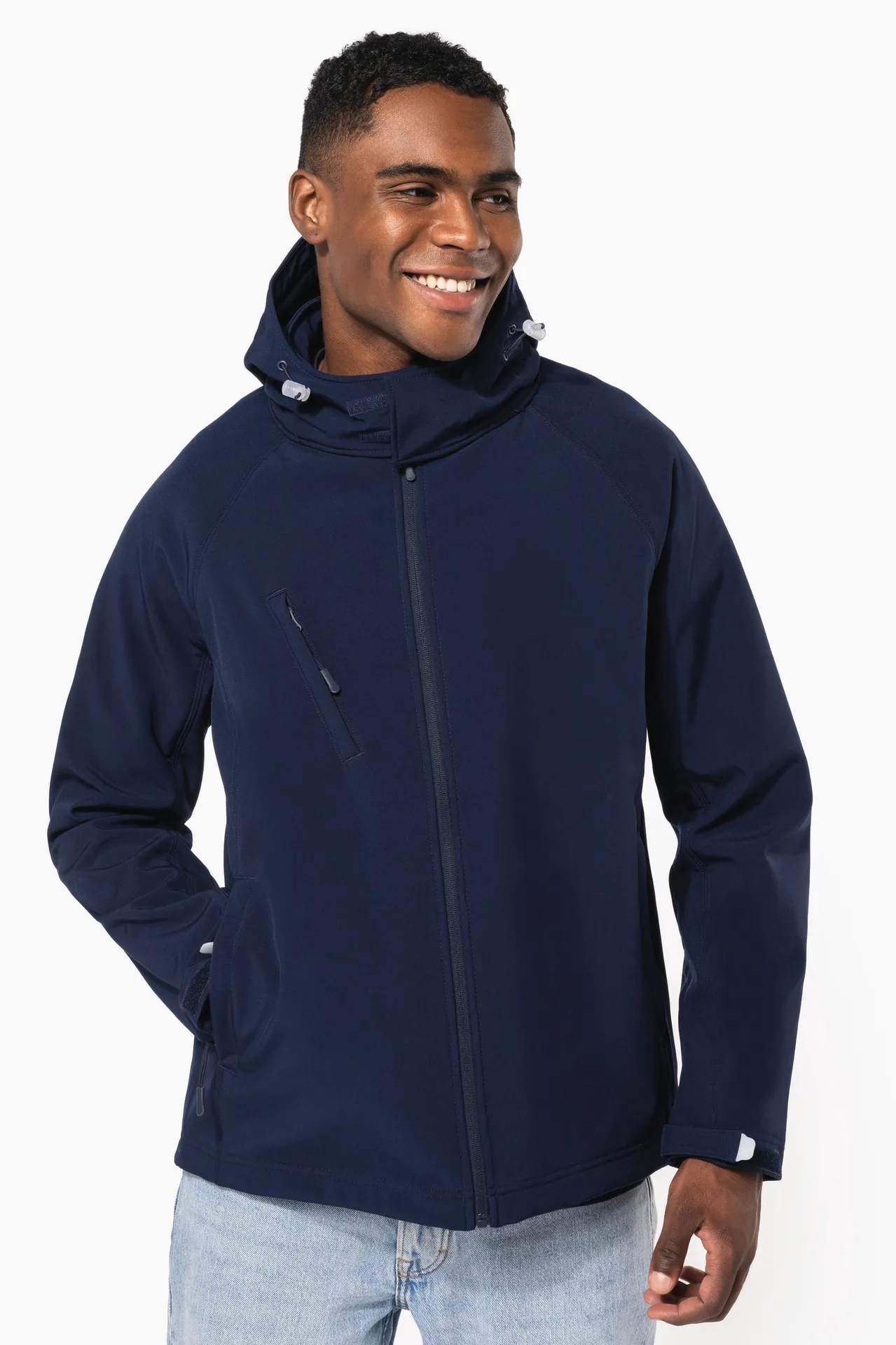 Herren Softshell-Jacke mit Abnehmbare Kapuze