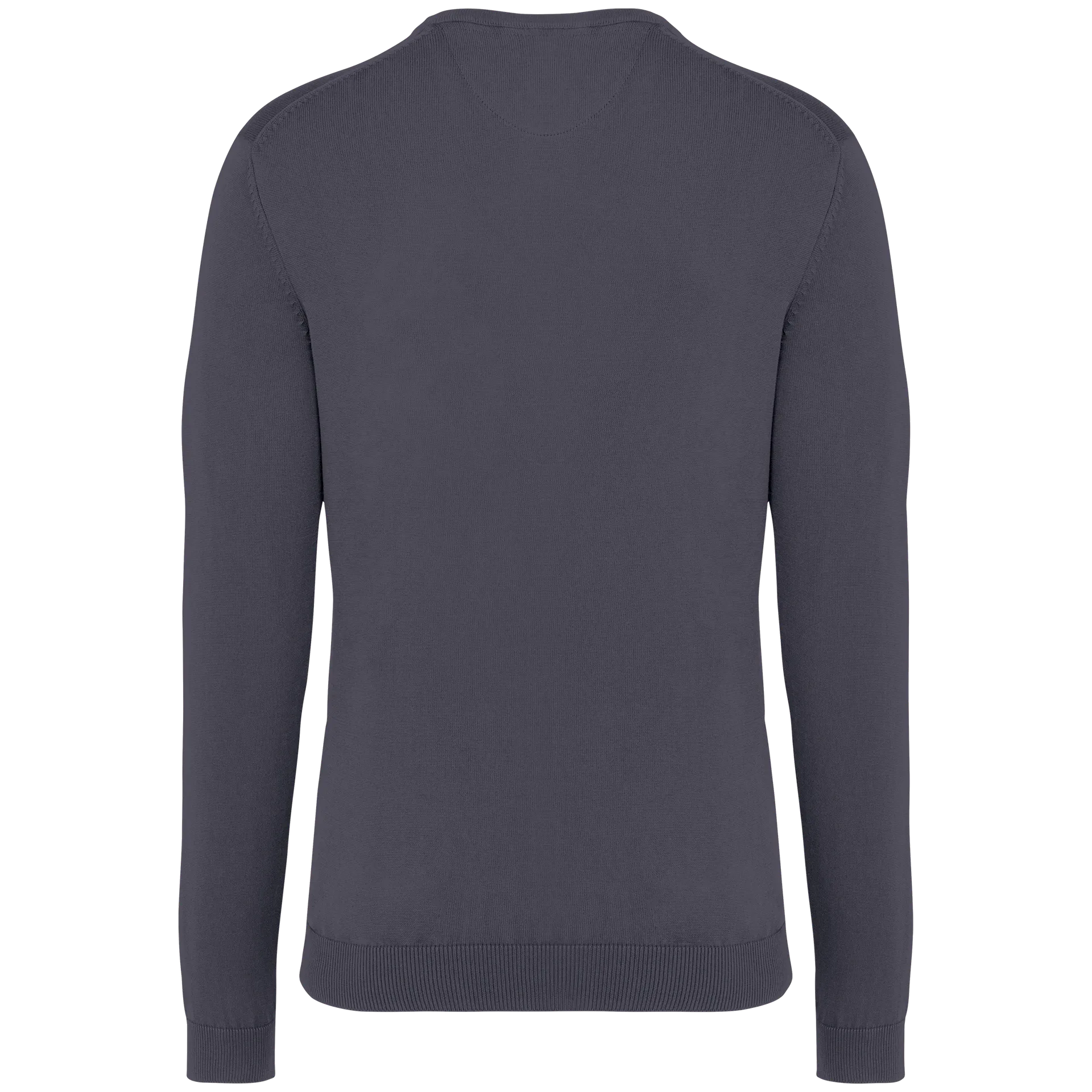 Umweltfreundlicher ausgewaschener Herrenpullover mit Rundhalsausschnitt