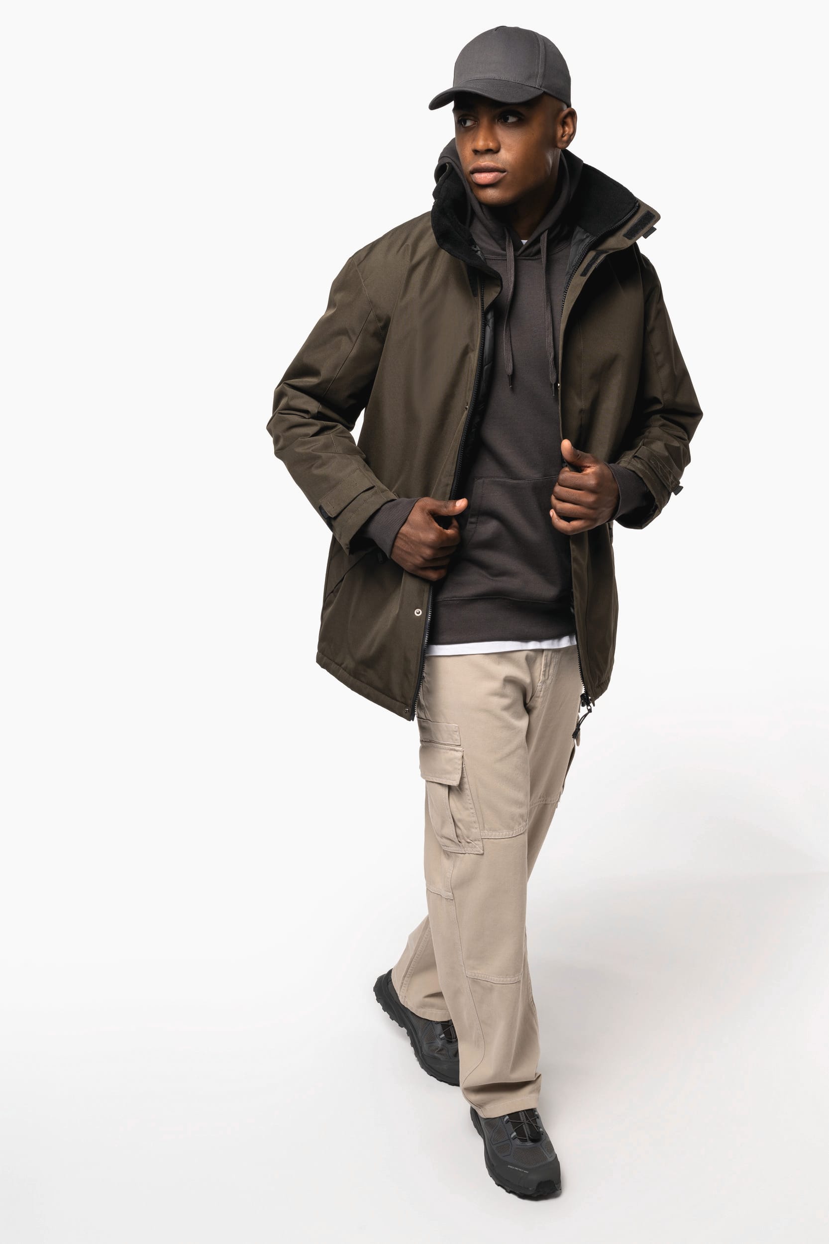 Parka > Parka, wattiert und mit Steppfutter