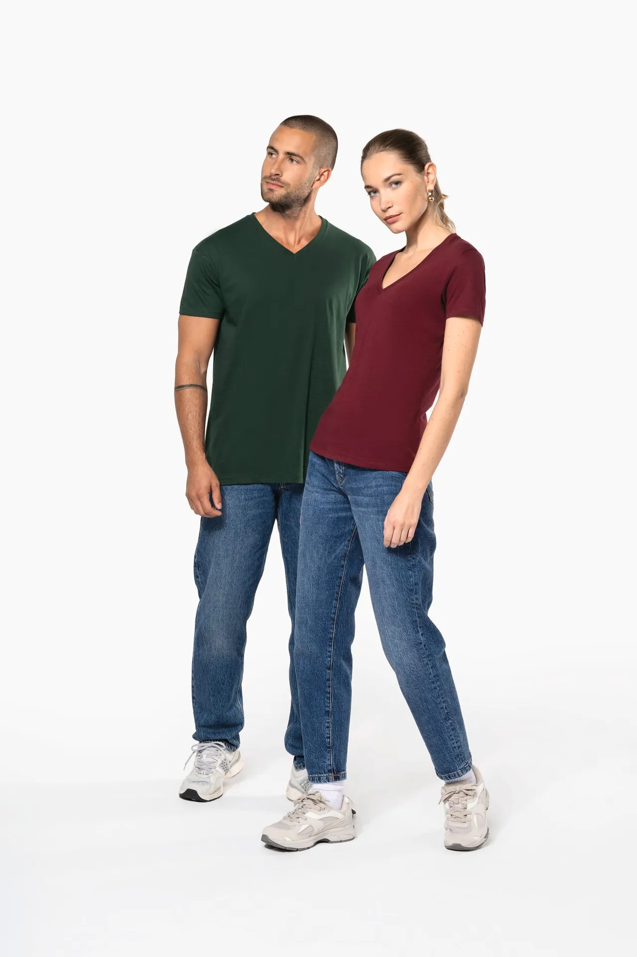 Damen-T-Shirt BIO150 IC mit V-Ausschnitt