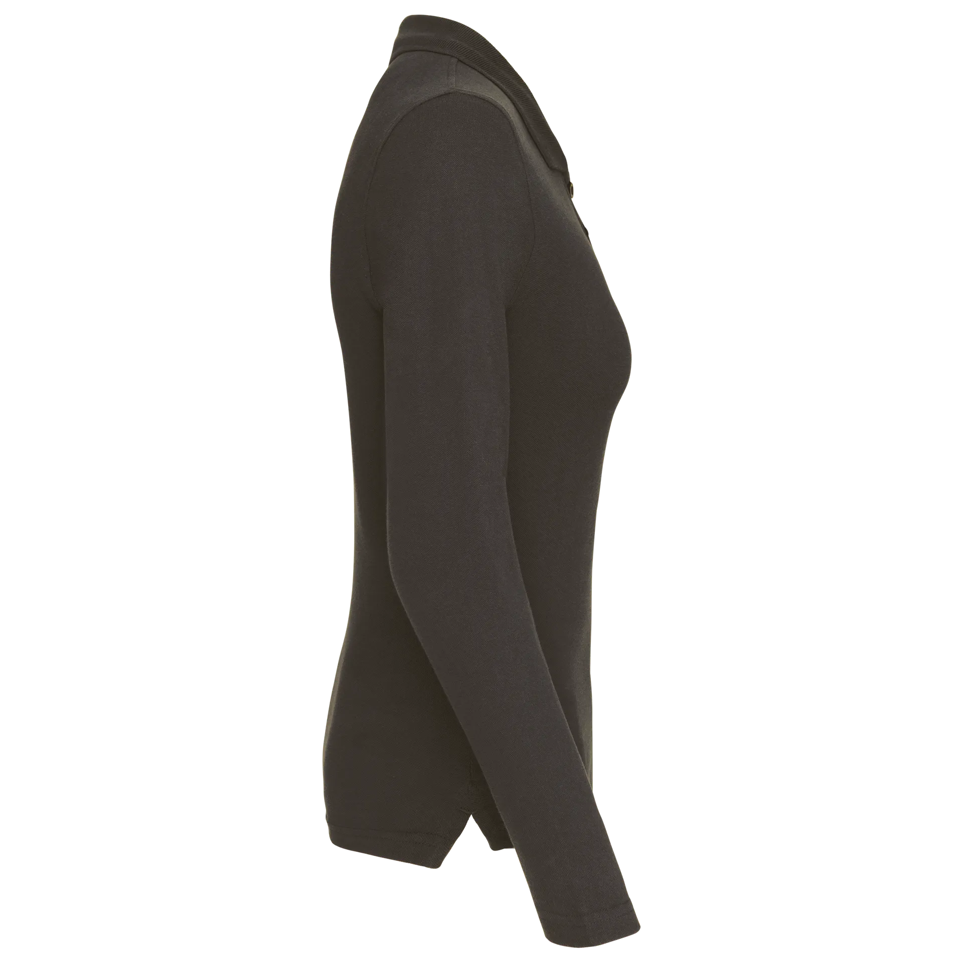 Damen Langarm-Polohemd. Baumwollpiqué