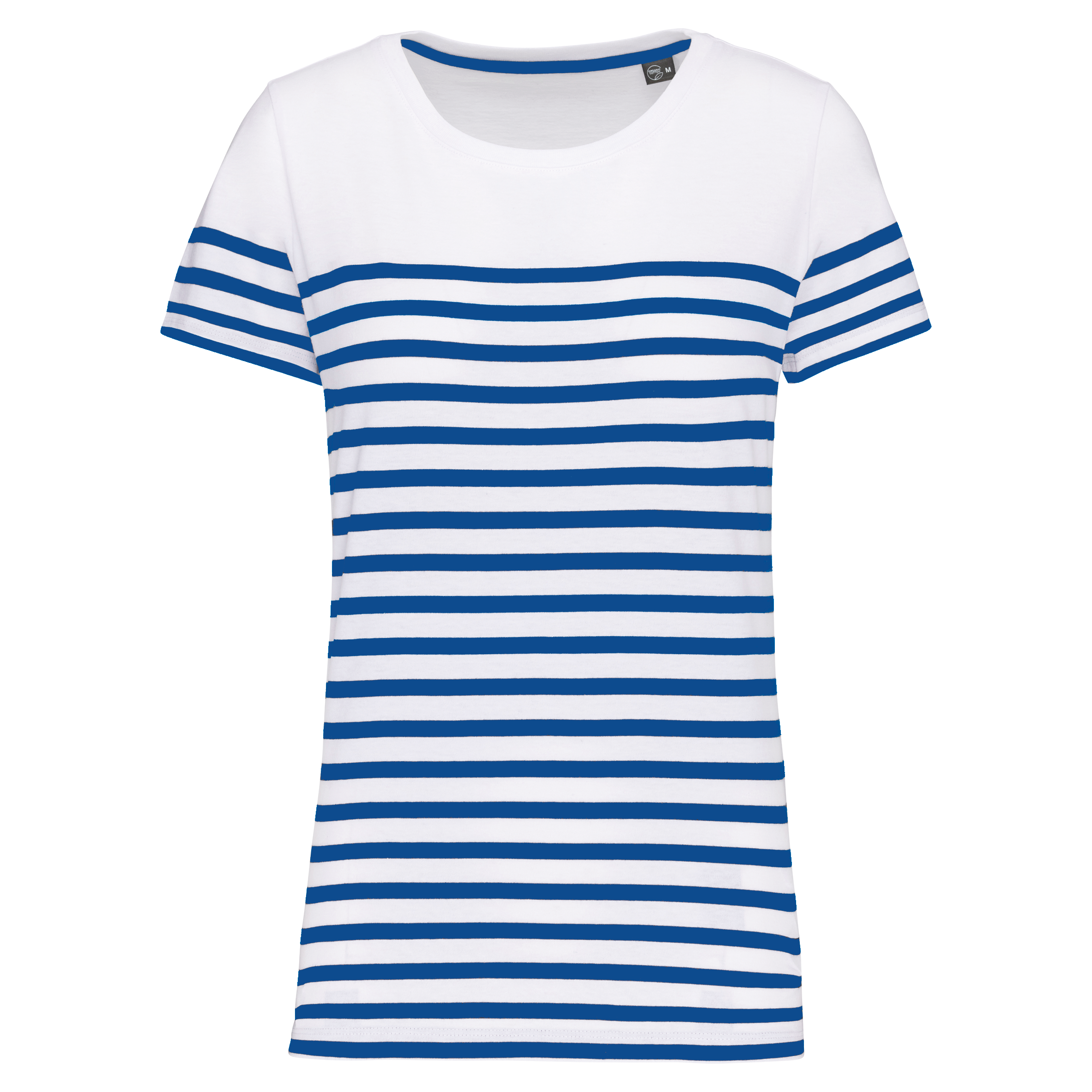 T-Shirt im Marine-Stil mit Rundhalsausschnitt Bio Damen