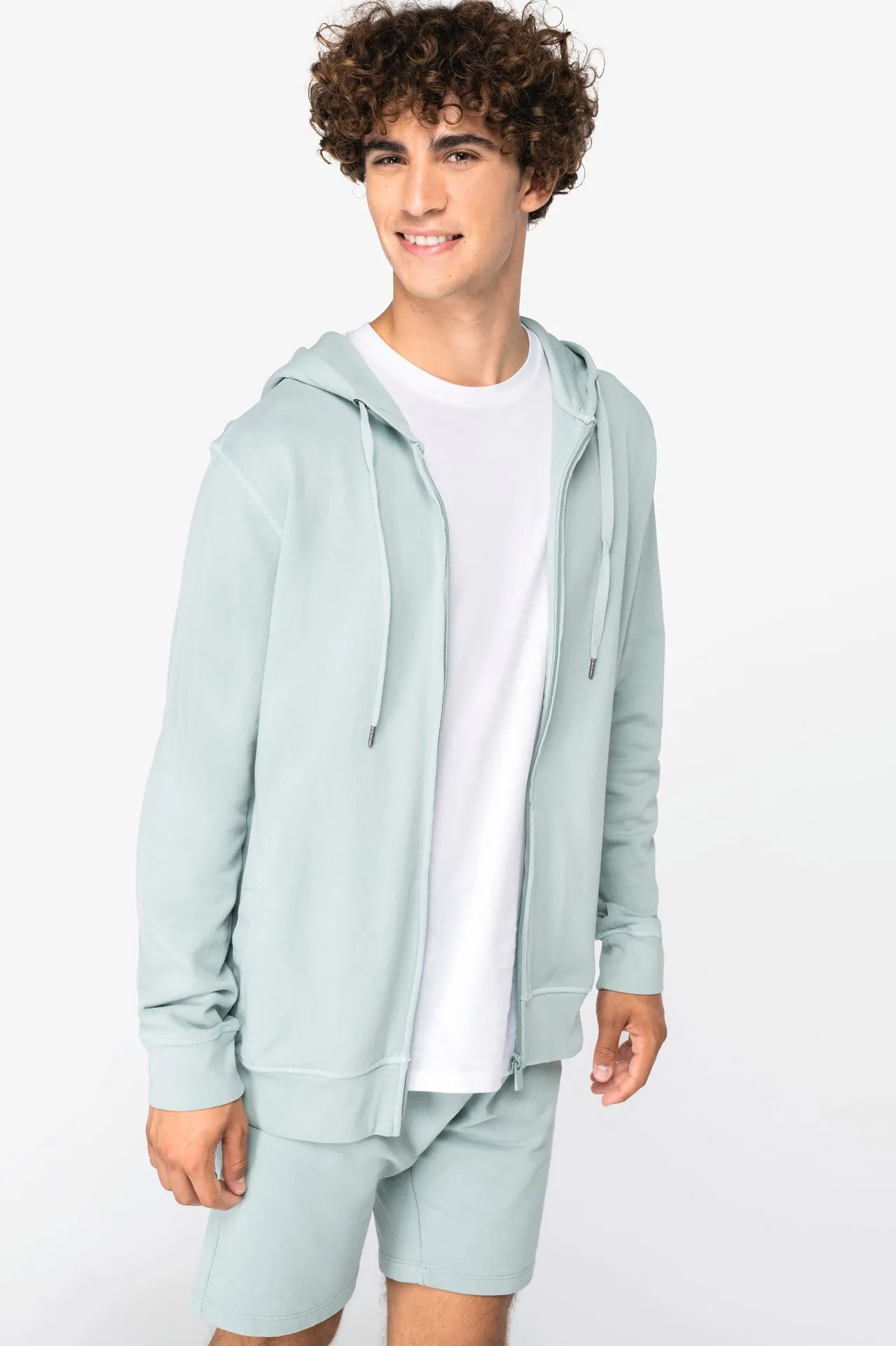 Umweltfreundliches Unisex-Kapuzensweatshirt aus French Terry mit Reißverschluss