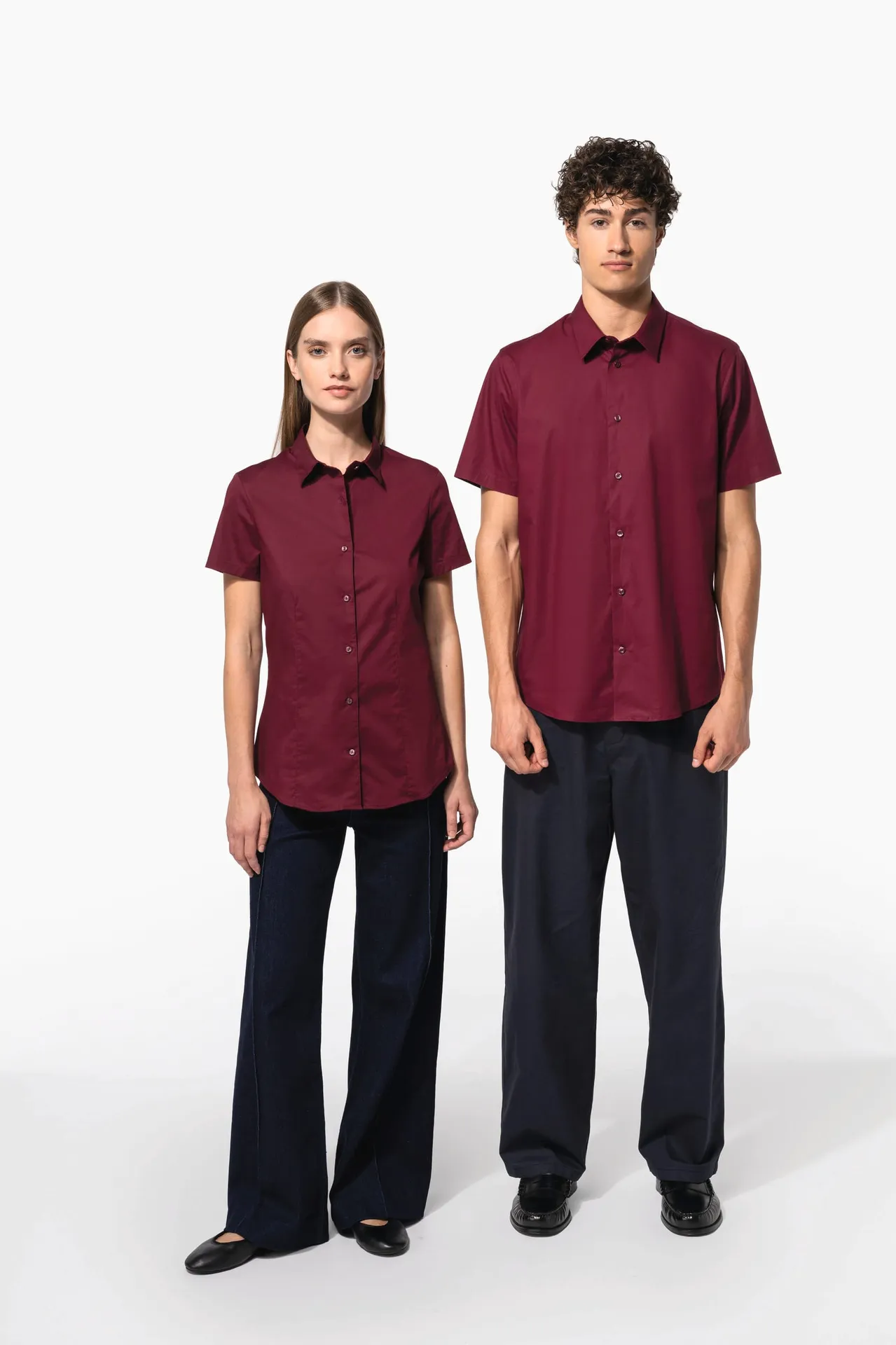 Herren Stretchhemd Kurzarm