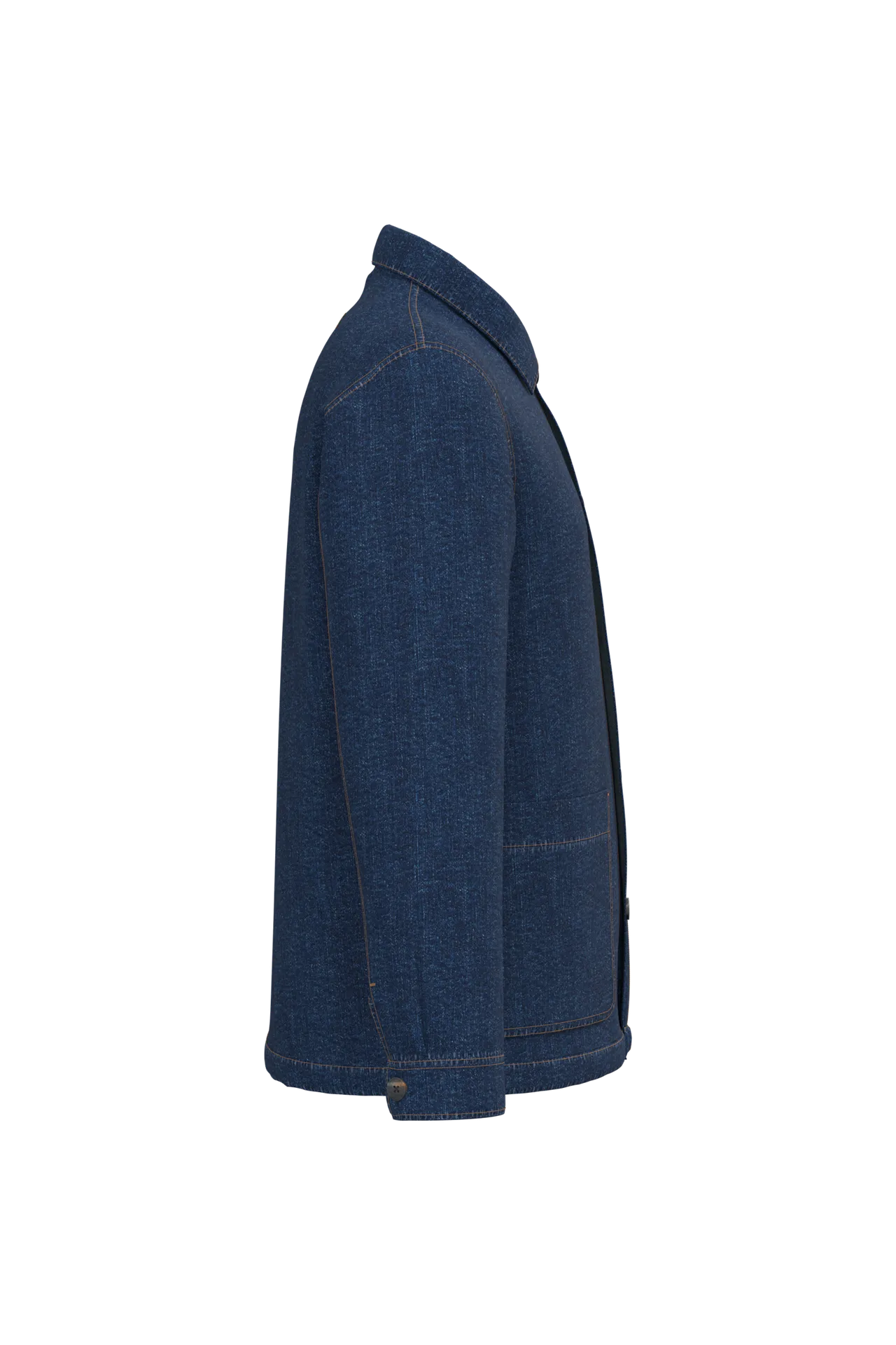 Umweltfreundliche Unisex-Jeansjacke mit überschnittenen Schultern