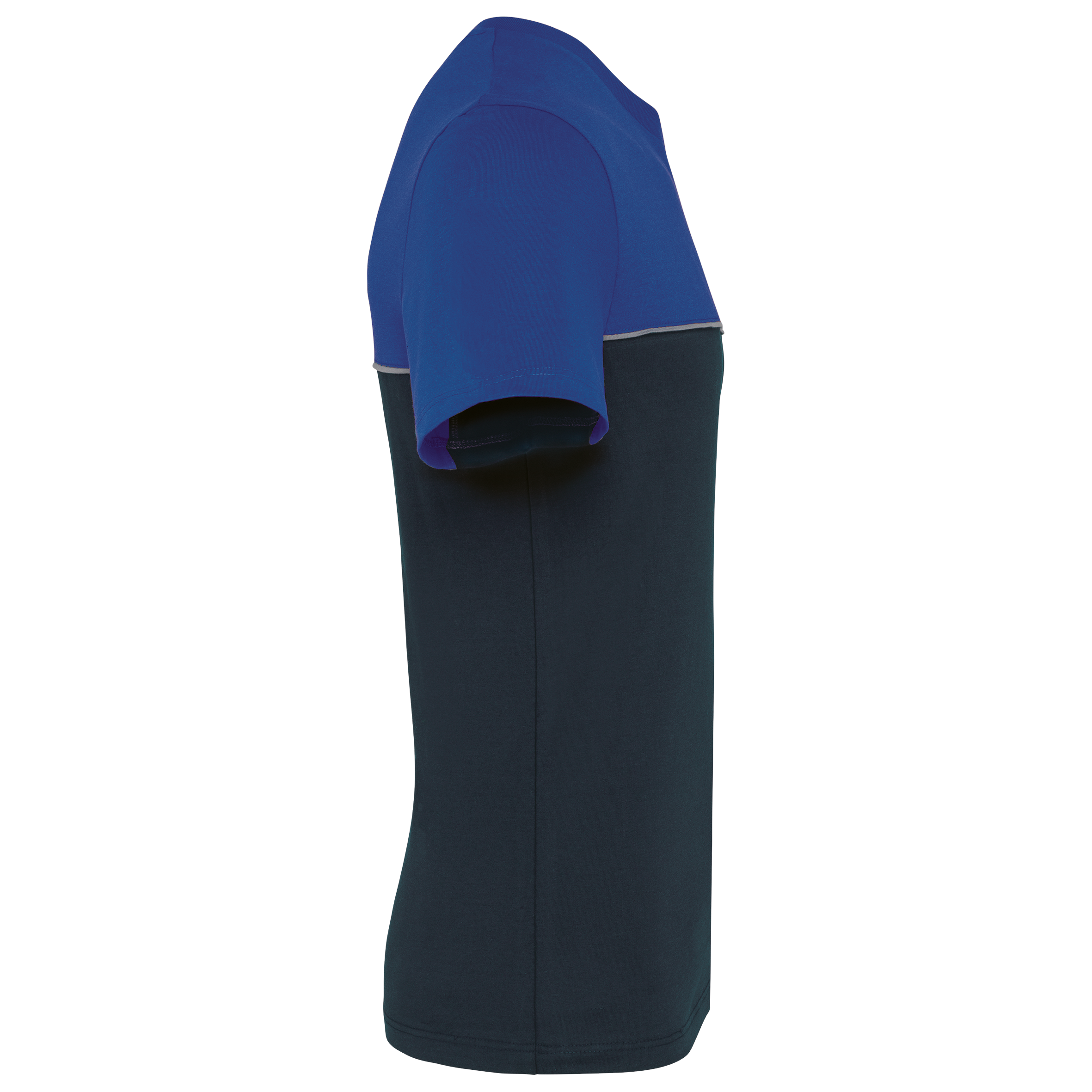 Zweifarbiges umweltfreundliches Unisex-T-Shirt mit kurzen Ärmeln