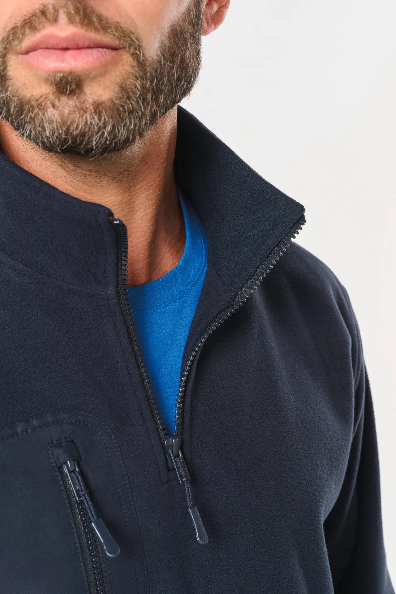 Umweltfreundlicher Fleecepullover mit Reißverschlusskragen, Unisex