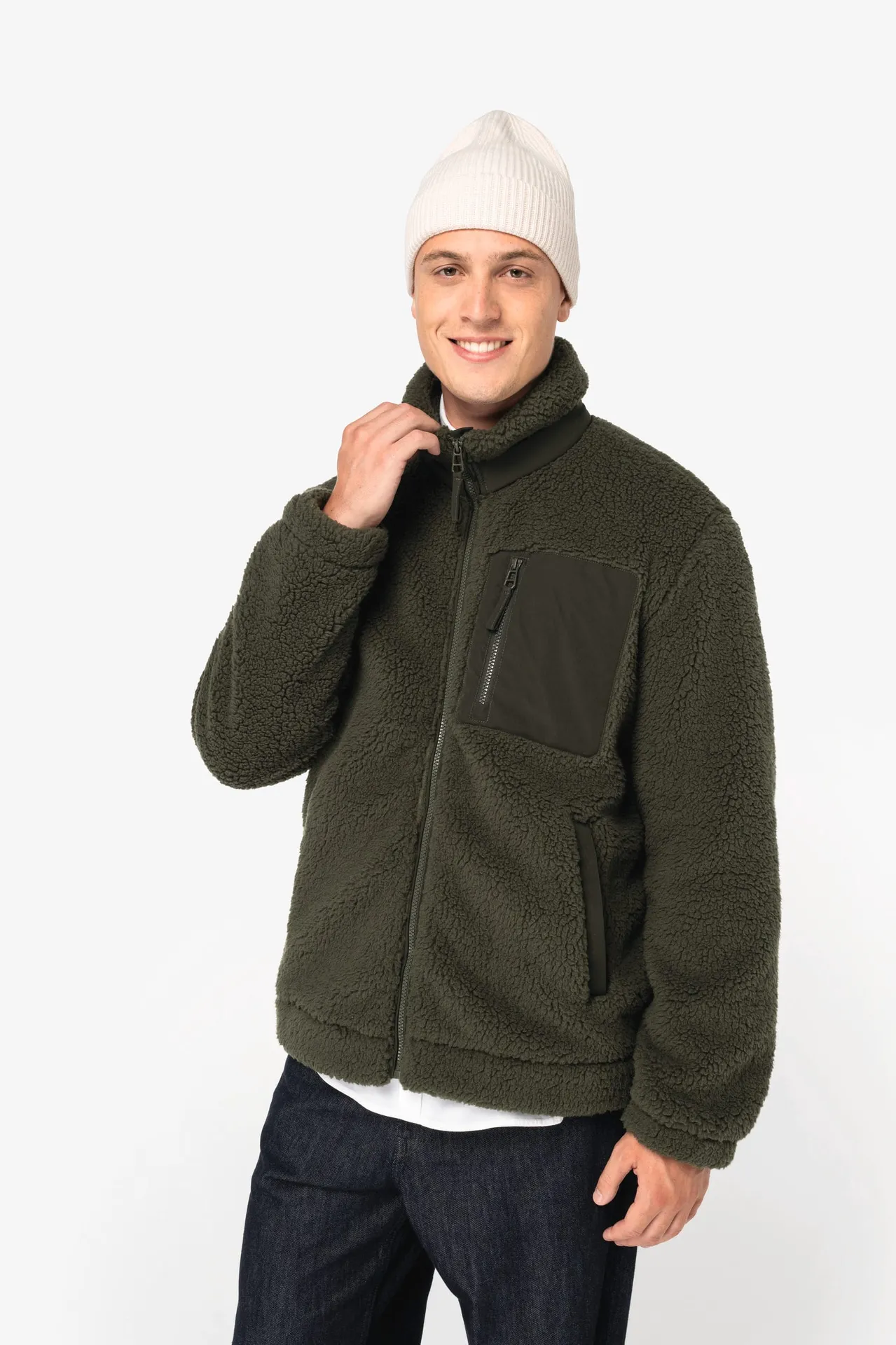 Umweltfreundliches Unisex Sherpajacke