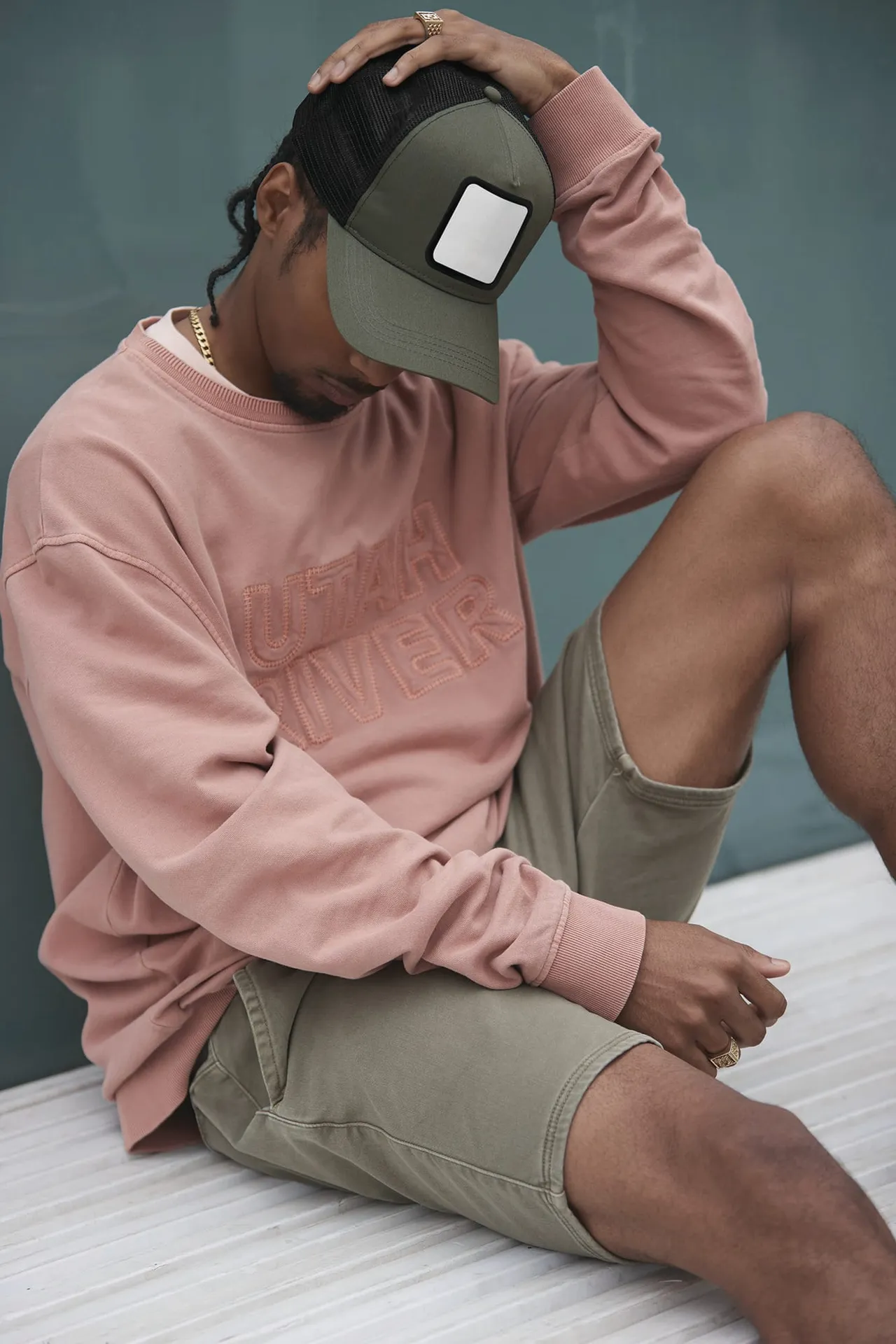 5-Panel Trucker Cap mit quadratischem Patch