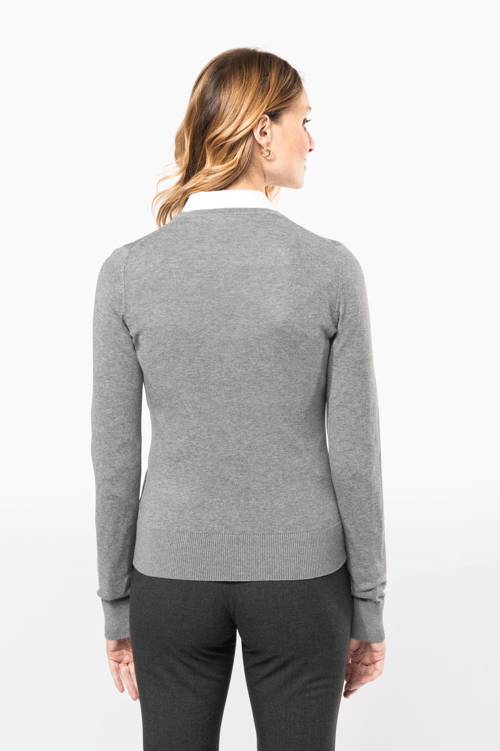 Supima®-Damenpullover mit Rundhalsausschnitt