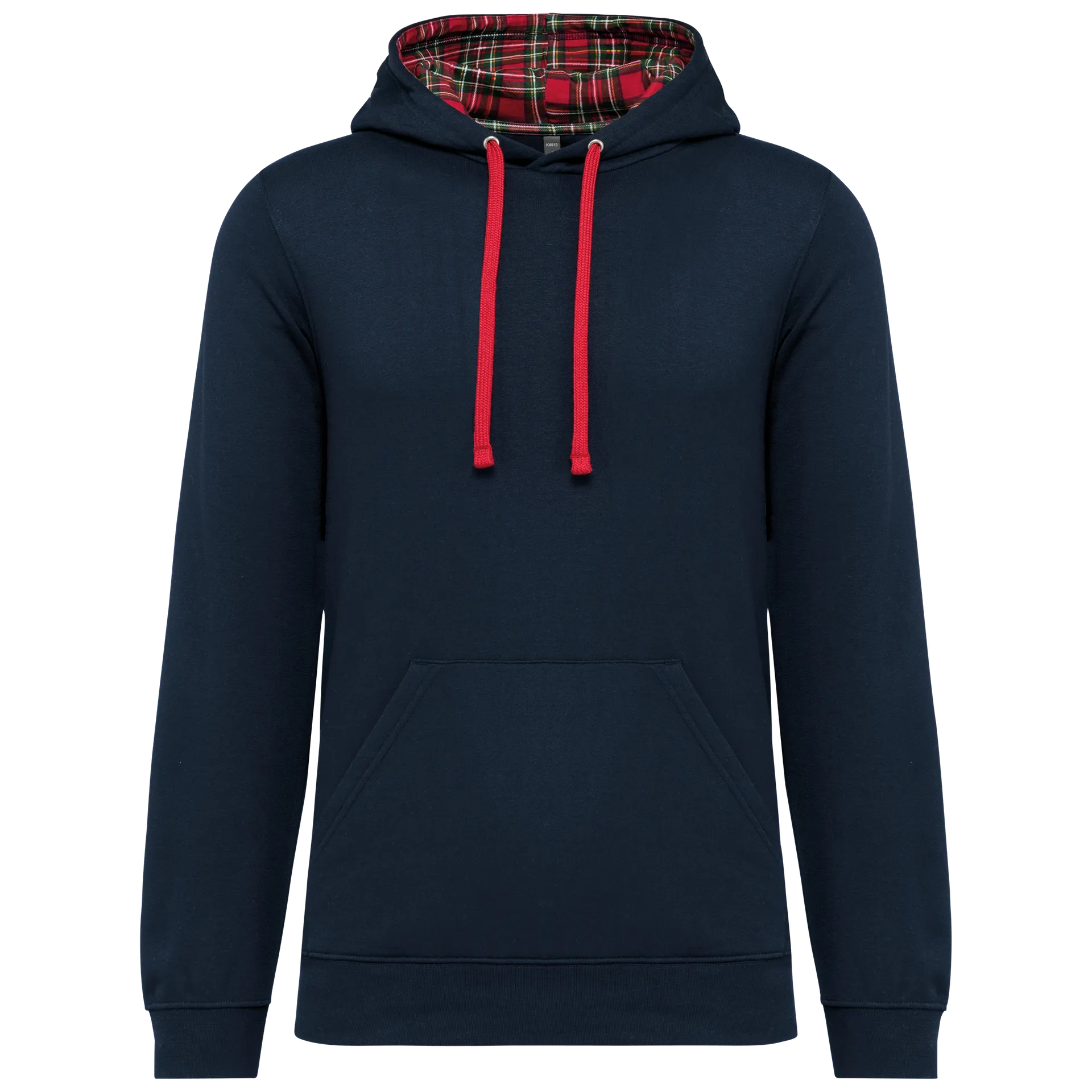 Unisex-Kapuzensweatshirt mit kontrastfarbener Kapuze und Motiven